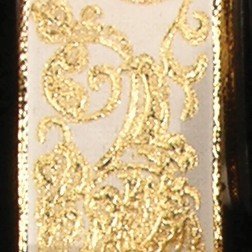 Shimmering Gold & Ivory Taffeta Wired Craft Ribbon - 1.5 Inch x 27 Yards for Gift Wrapping, Wedding Decor, DIY Crafts & Floral Arrangements