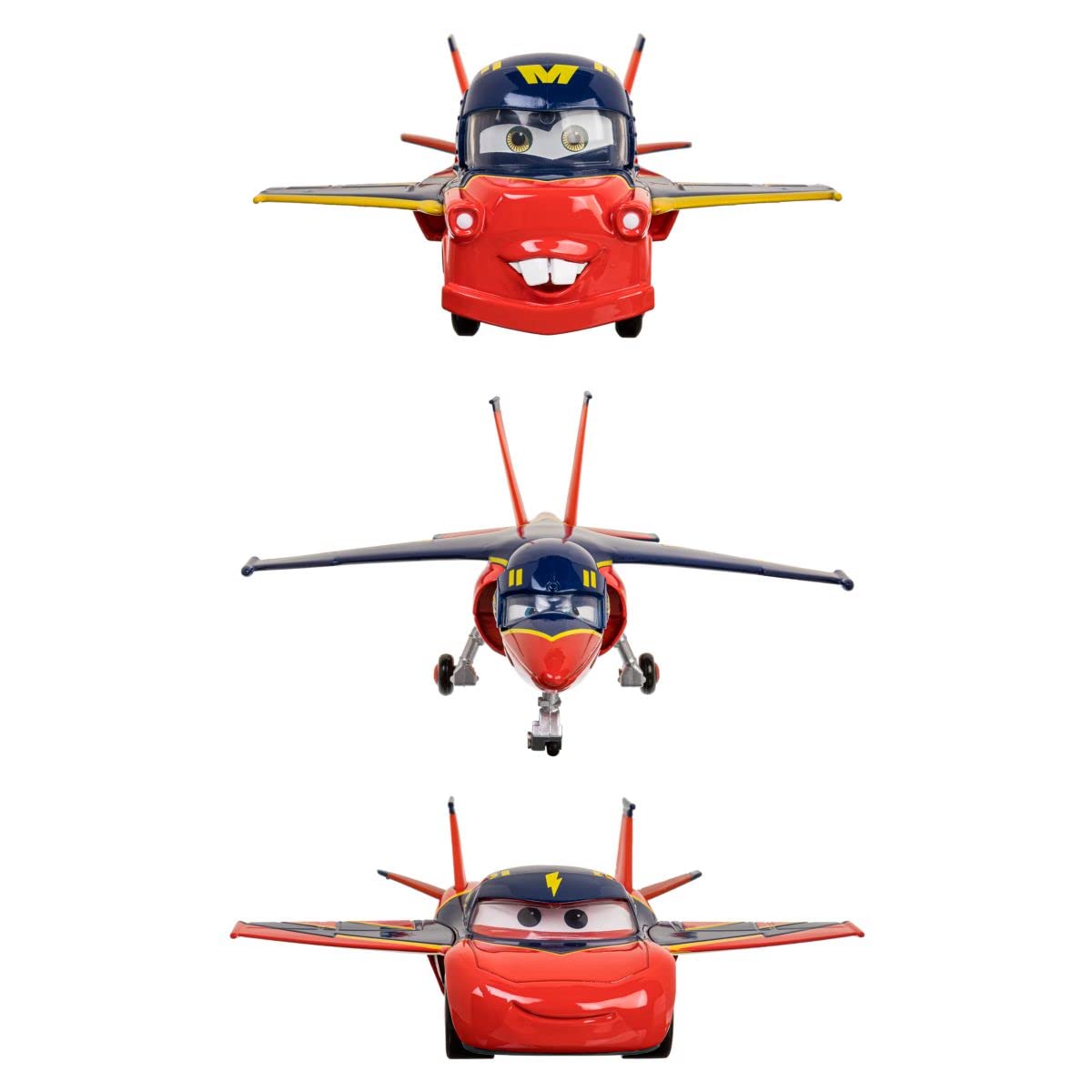 Official Air Mater Die Cast Toy Set - Mater Hawk, Falcon Hawk & Lightning McQueen - Pixar Cars Collectible Vehicles with Wings - Disney Cars Gift for Kids - Perfect for Imaginative Play, Birthday Gifts & Disney Collections