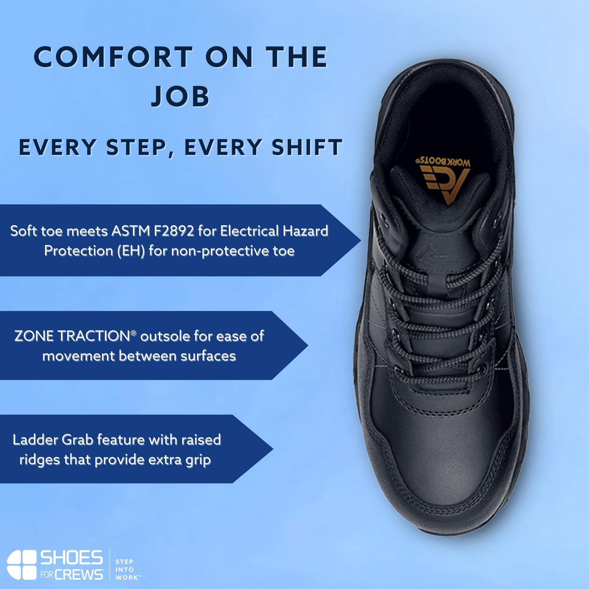 Slip Resistant Work Shoes for Men & Women | Non-Slip Water Resistant Soft Toe Safety Shoes | Piston Low & Mid Style for Restaurant, Kitchen & Industrial Workers