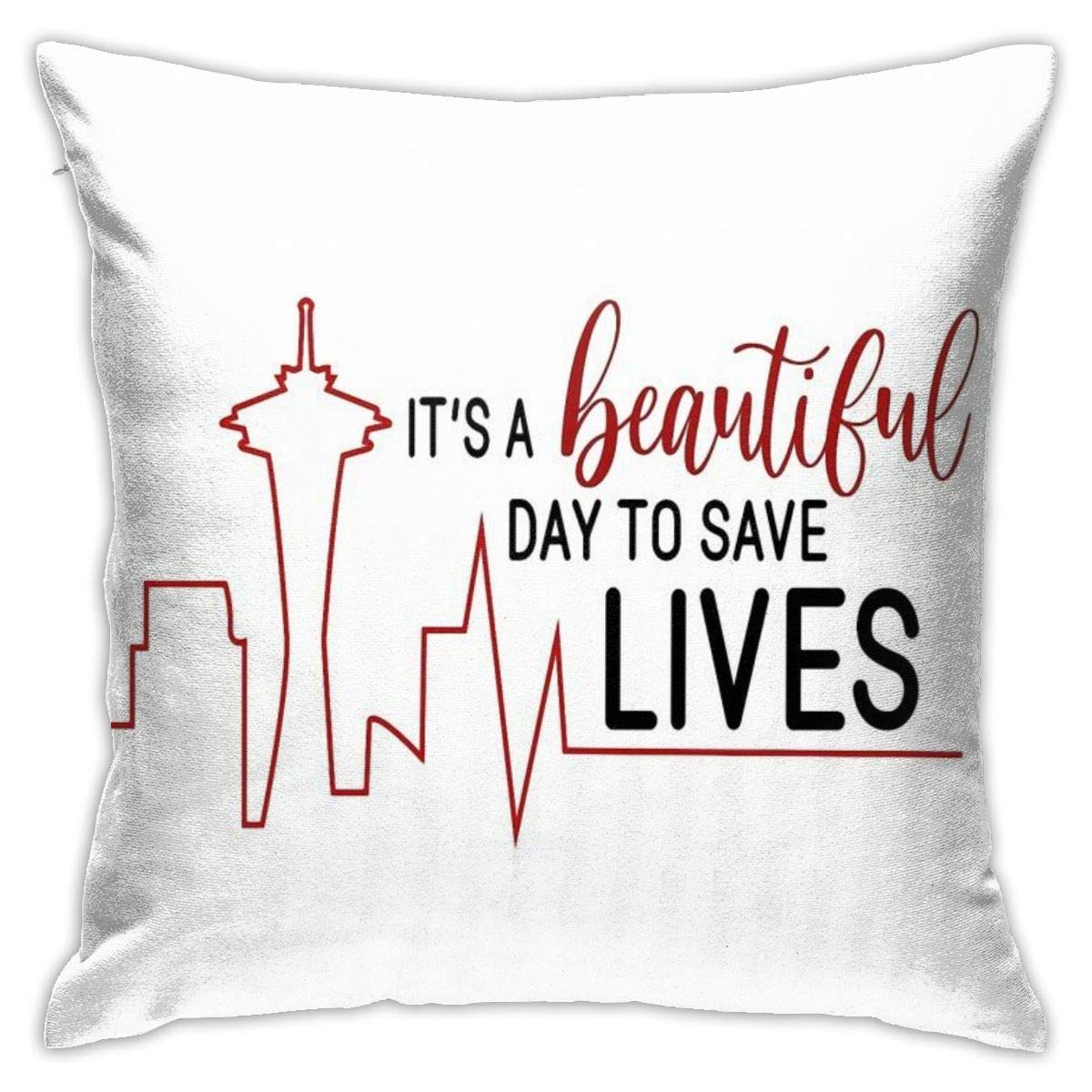 Grey's Anatomy Themed Pillow Covers - Soft Cushion Cases for Sofa, Floor, Bed & Car Interior Decor | TV Show Inspired Home Accessories for Fans & Gift Ideas
