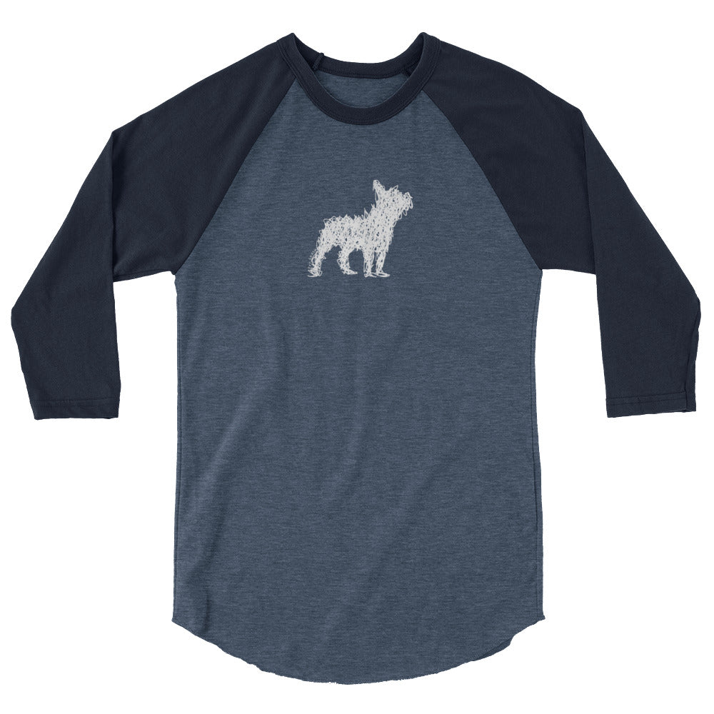 3/4 Sleeve Raglan Shirt for French Bulldogs - Cute Pet Dog Clothes for Small Medium Breeds | Perfect for Daily Walks, Photo Shoots & Special Occasions
