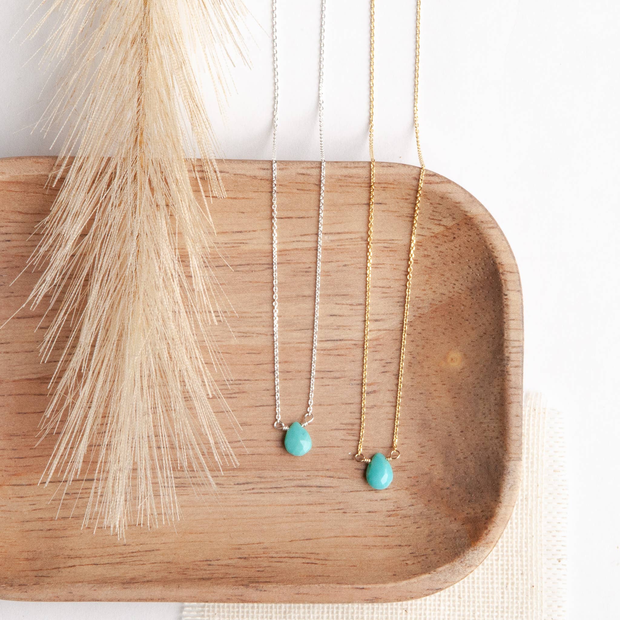 Elegant Mila Turquoise Drop Necklace for Women | Handmade Boho Jewelry | Perfect for Casual Wear, Weddings & Special Occasions
