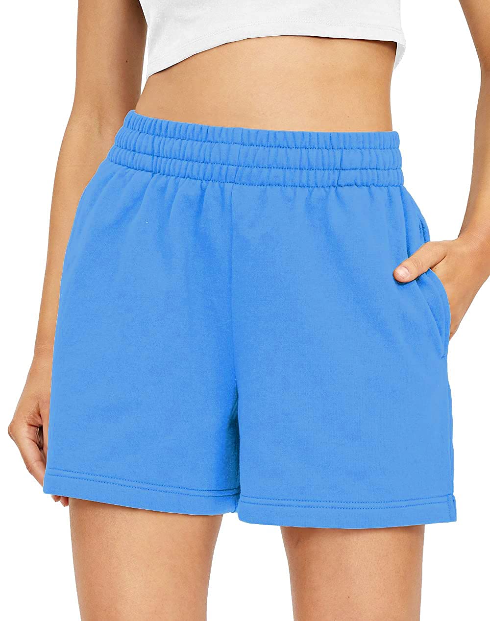 Women's High Waisted Athletic Shorts - Comfy Lounge Running Gym Shorts with Pockets for Summer & Casual Wear | Perfect for Workouts, Yoga, Travel & Everyday Comfort