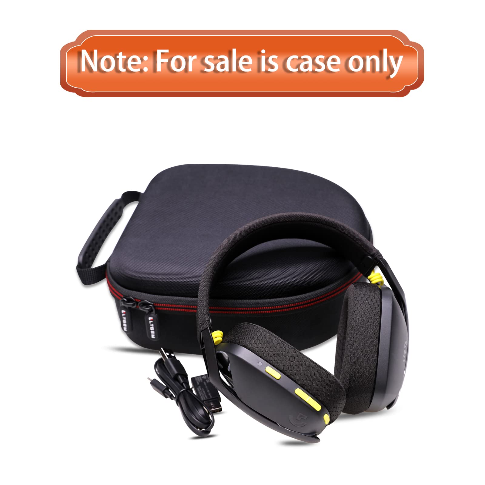 LTGEM Hard Protective Travel Case for Logitech G435 Lightspeed & Bluetooth Wireless Gaming Headset - Durable Storage Bag for Gaming, Travel, and Commuting