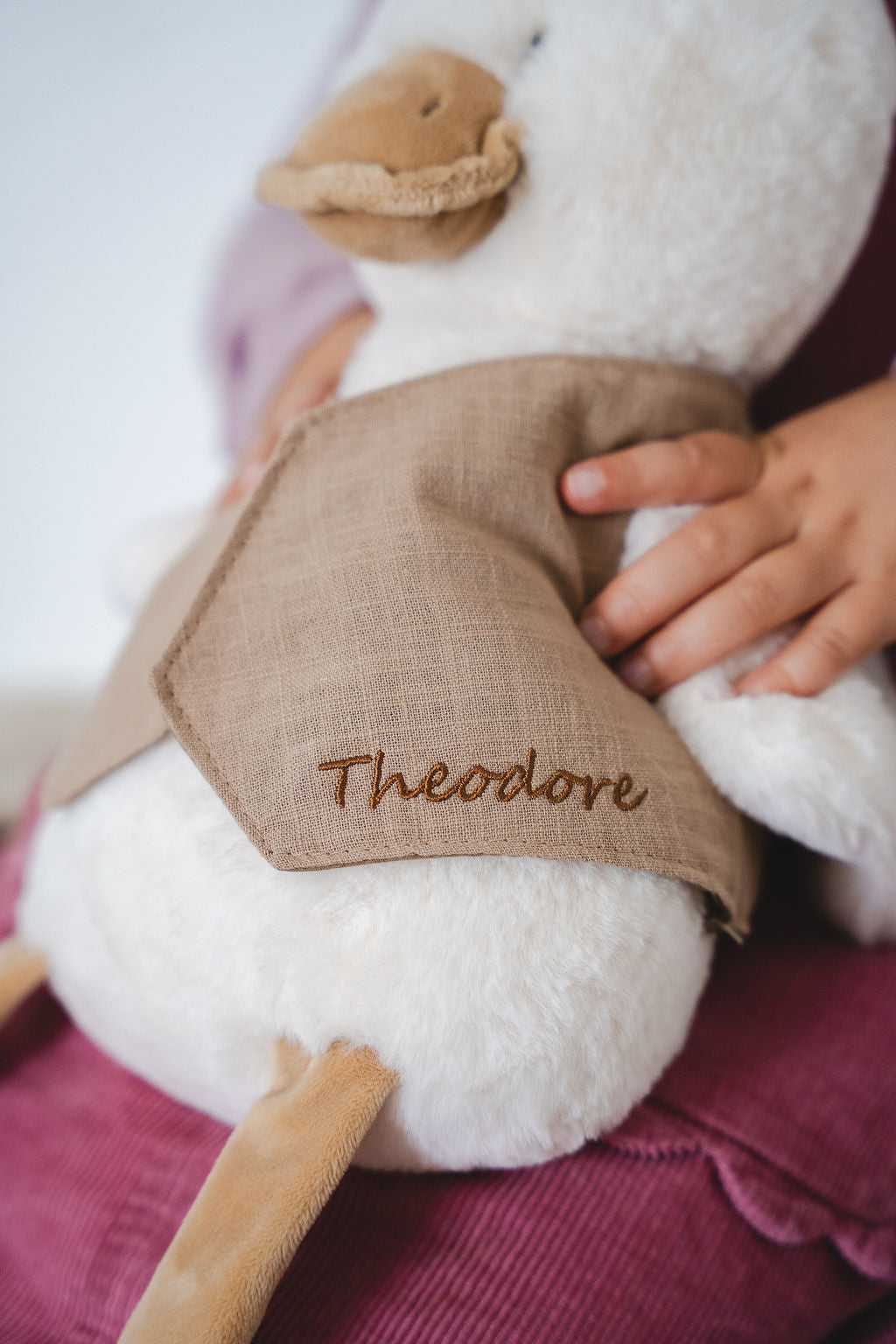 Big Bill the Duck Taupe Plush Toy - Soft and Cuddly Stuffed Animal for Kids, Perfect for Bedtime, Gifts, and Nursery Decor