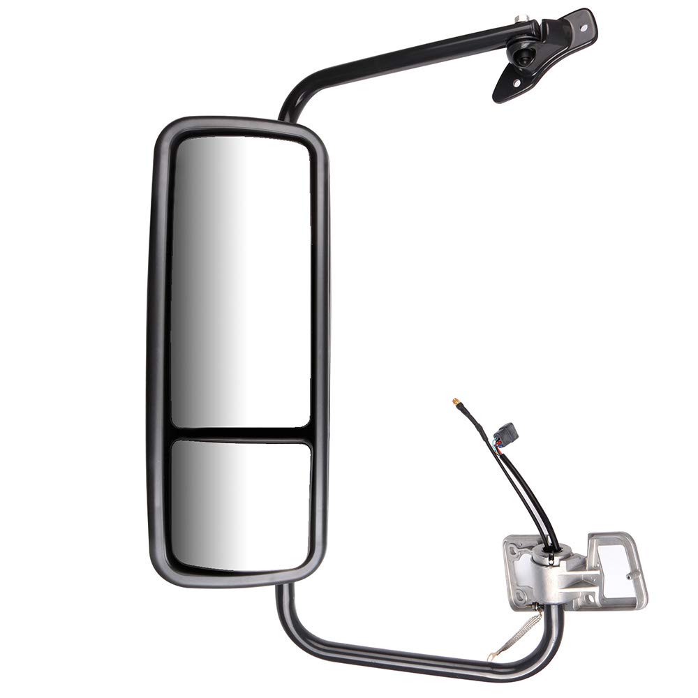 SCITOO Power Heated Grey Truck Hood Mirror Tow Mirror - Door Mounted Replacement for 2005-2017 Freightliner Century Columbia with PC LH Tuck Car Mirror - Perfect for Long Haul Trucking & Enhanced Side Visibility