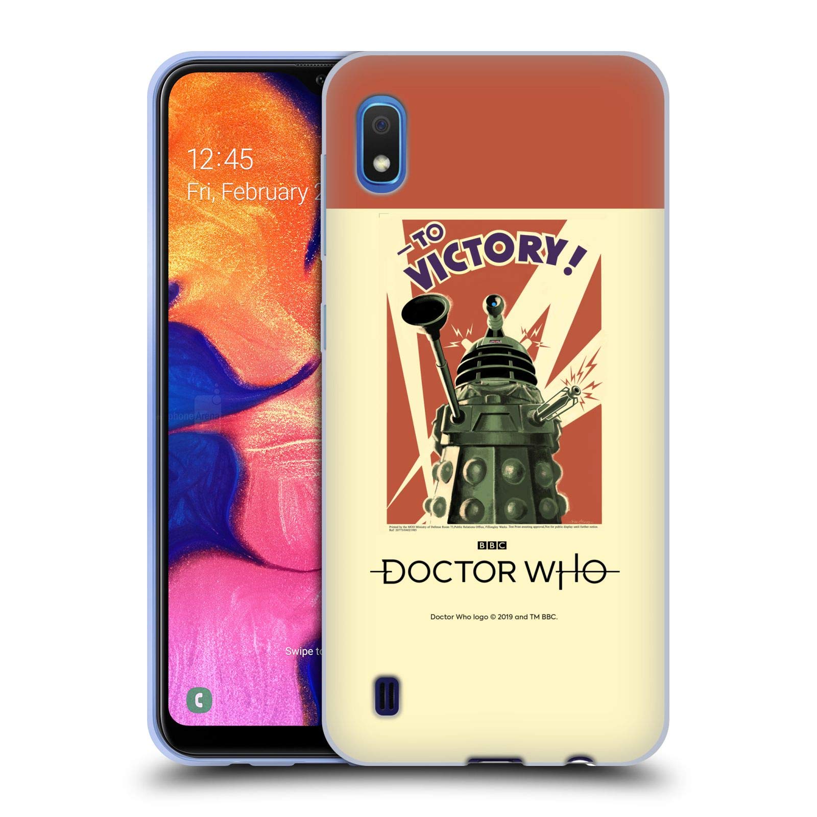 Doctor Who Dalek Victory Classic Glitch Soft Gel Case for Samsung Galaxy A10 (2019) - Officially Licensed Phone Cover by Head Case Designs, Perfect for Sci-Fi Fans & Collectors