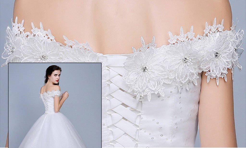 Shanghai Story Off Shoulder Lace Wedding Dress for Brides – Elegant Bridal Gown for Beach, Church & Garden Weddings