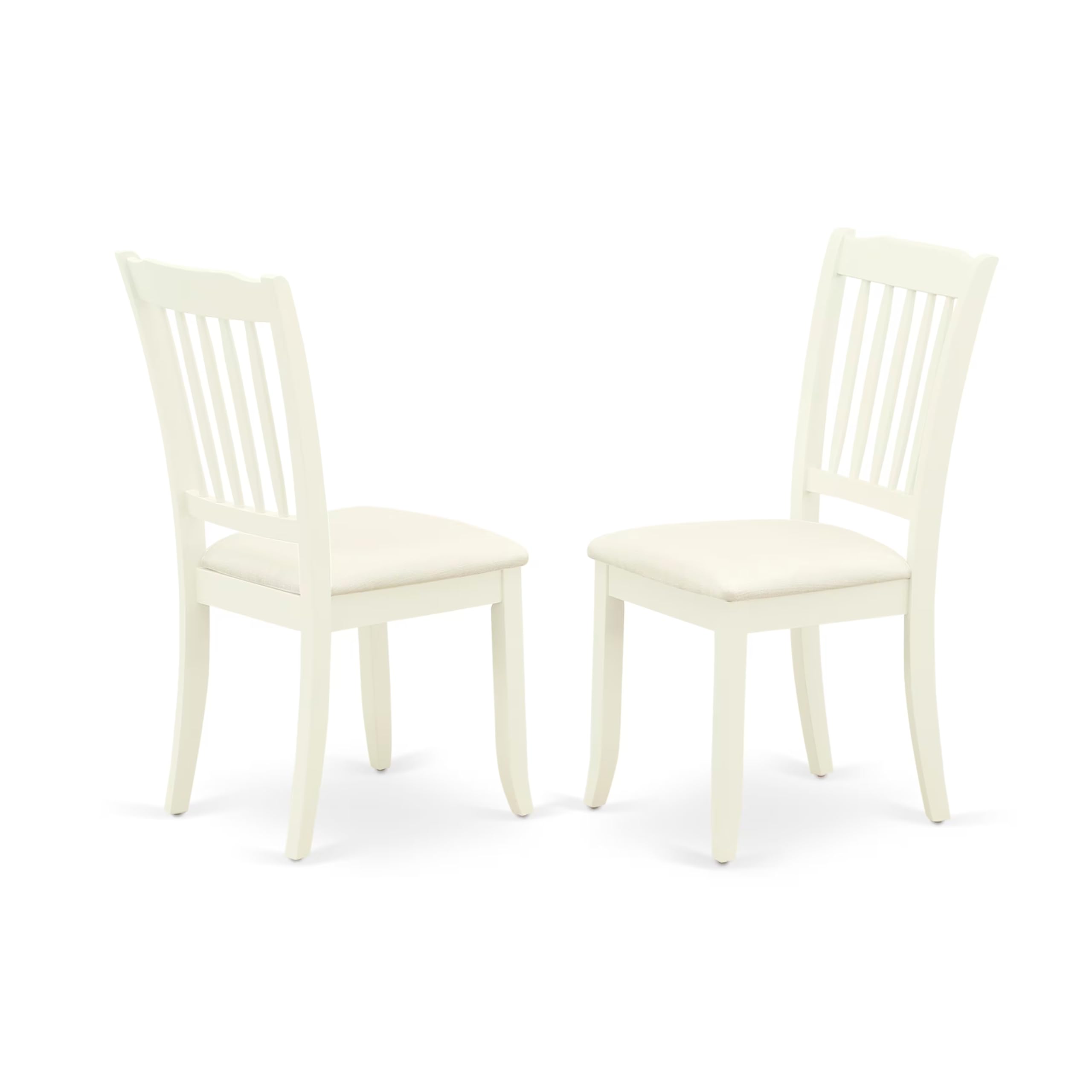 East West Furniture 5-Piece Dinette Set for 4 - Rectangle Dining Table & 4 Linen Fabric Chairs, 36x60 Inch, Linen White - Perfect for Small Kitchens, Breakfast Nooks & Compact Dining Spaces