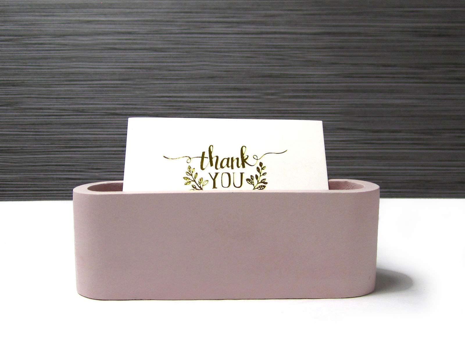 Premium Concrete Business Card Holder for Desk - Elegant Office Card Display Stand | Perfect for Professional Workspaces, Reception Areas, and Corporate Gifts
