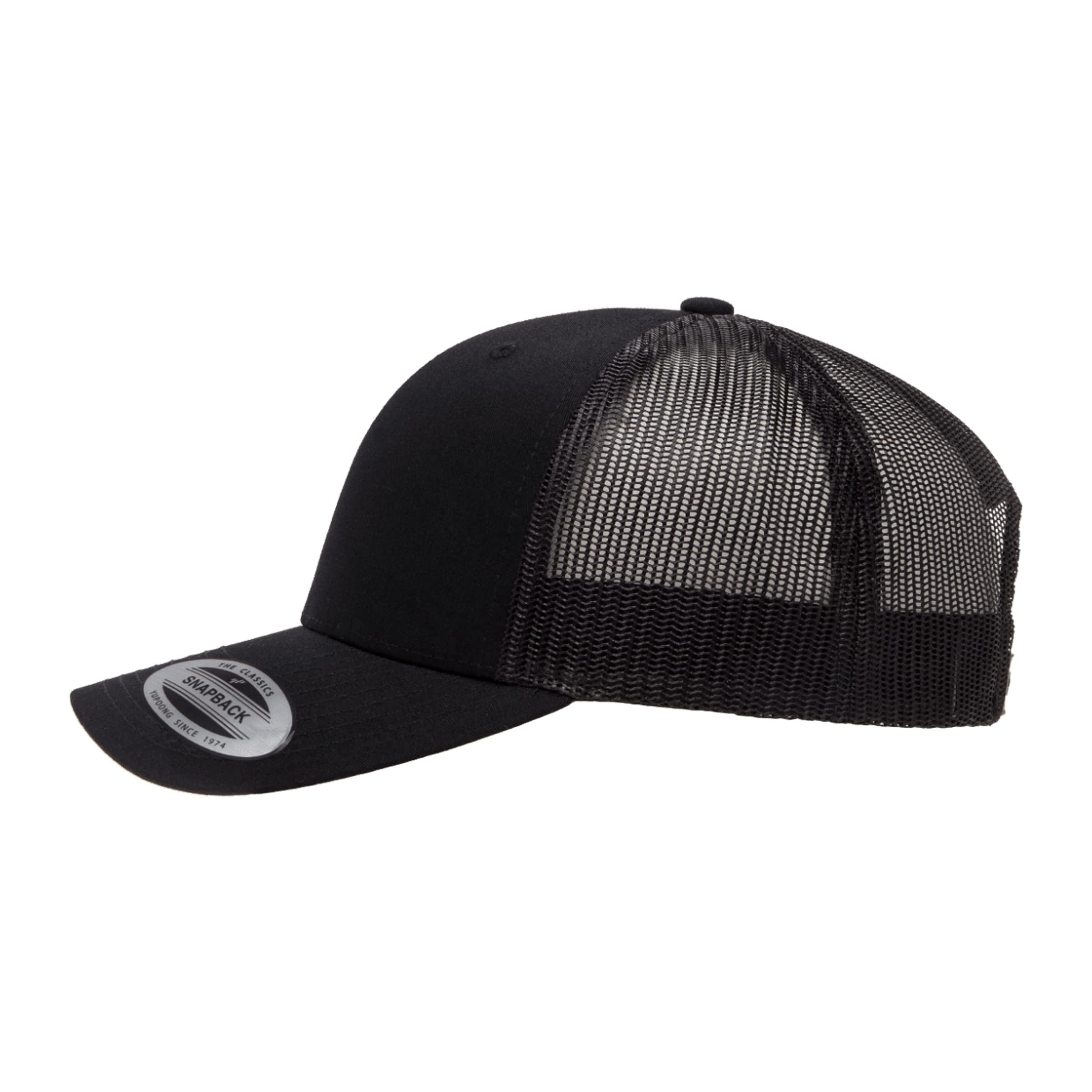 Embroidered Fishing Hook & Reel Design Trucker Snapback Cap - Adjustable Mesh Back Hat for Men & Women - Perfect for Fishing, Outdoor Adventures & Casual Wear