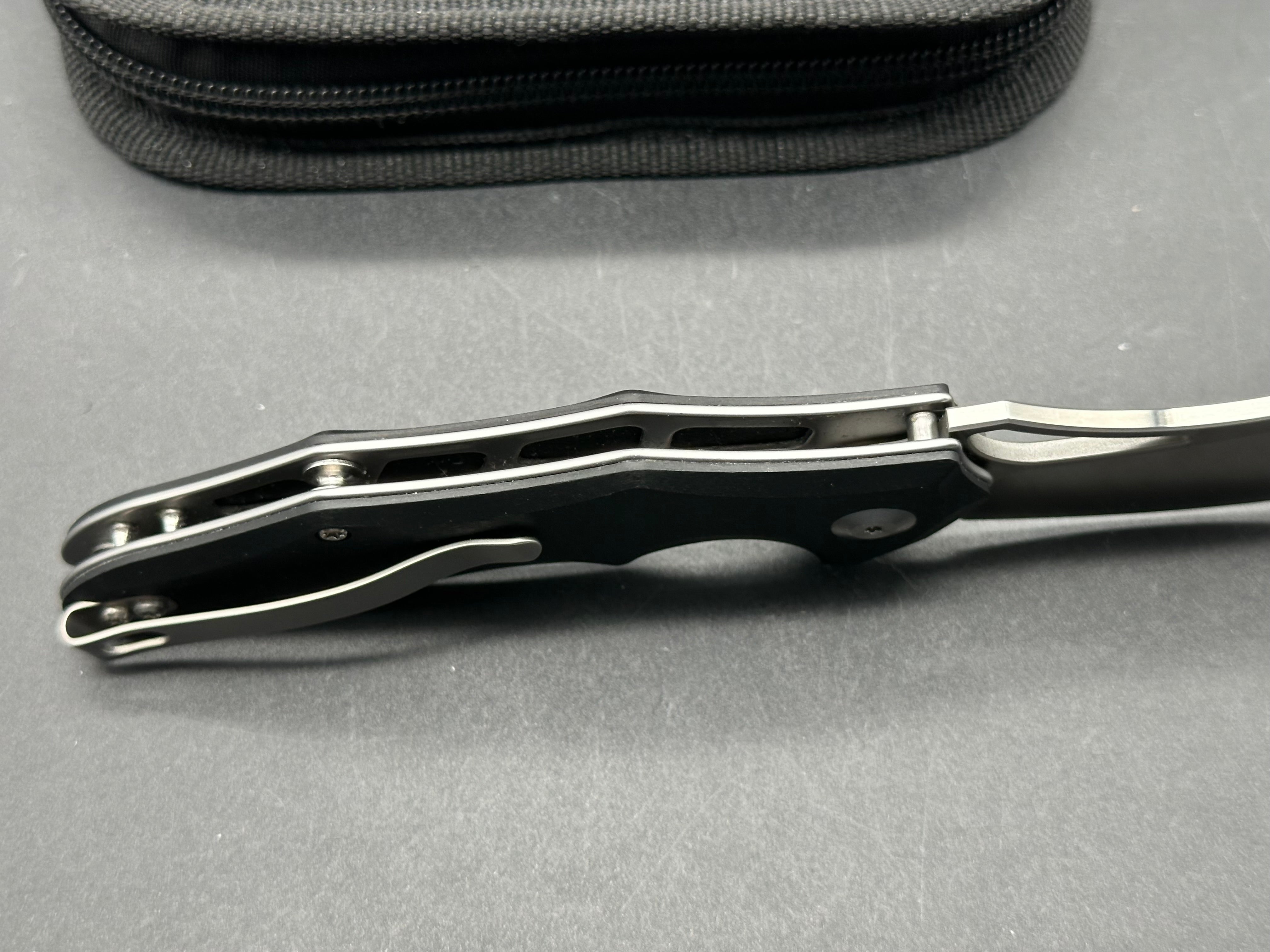 CIVIVI CHIRO Folding Pocket Knife - 14C28N Stainless Steel Blade, Black Handle, Clip Point Plain Edge Satin Finish - Perfect for Camping, Hiking & Everyday Carry (EDC)