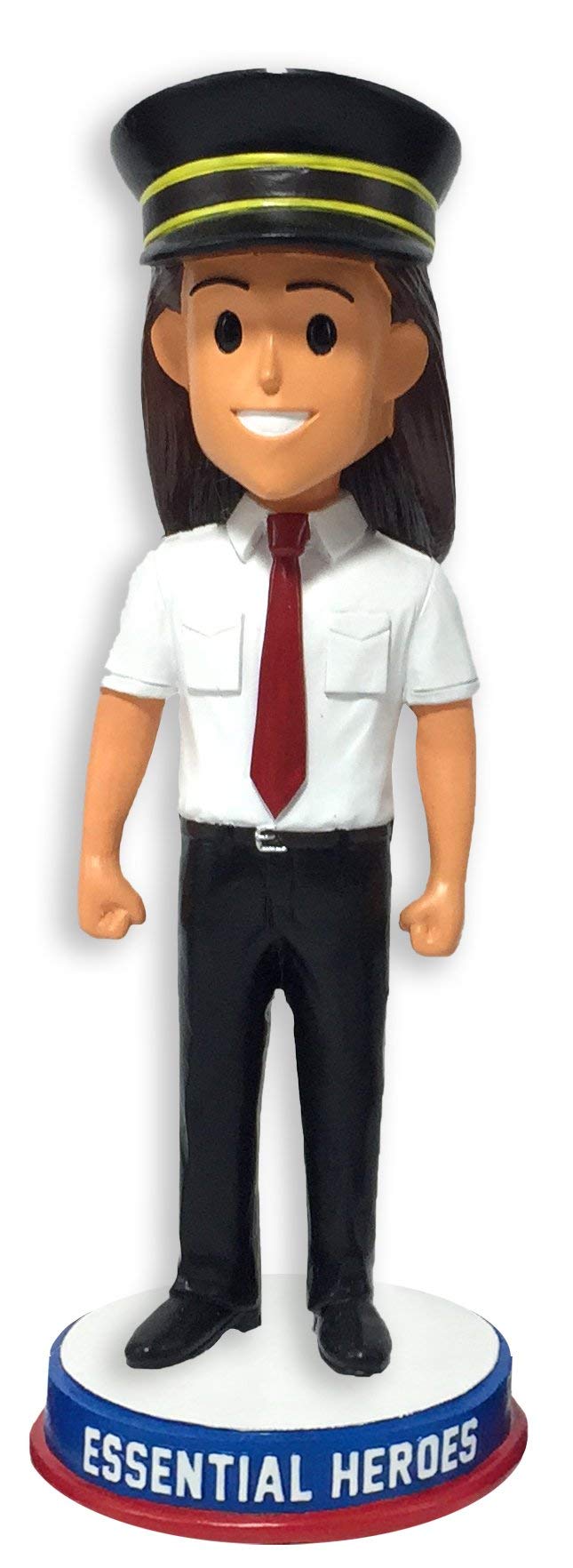 Female Train Conductor Engineer Bobblehead - Essential Heroes Collection (Light Skin Tone) | Perfect for Office Desk Decor, Train Enthusiast Gifts & Collectible Displays