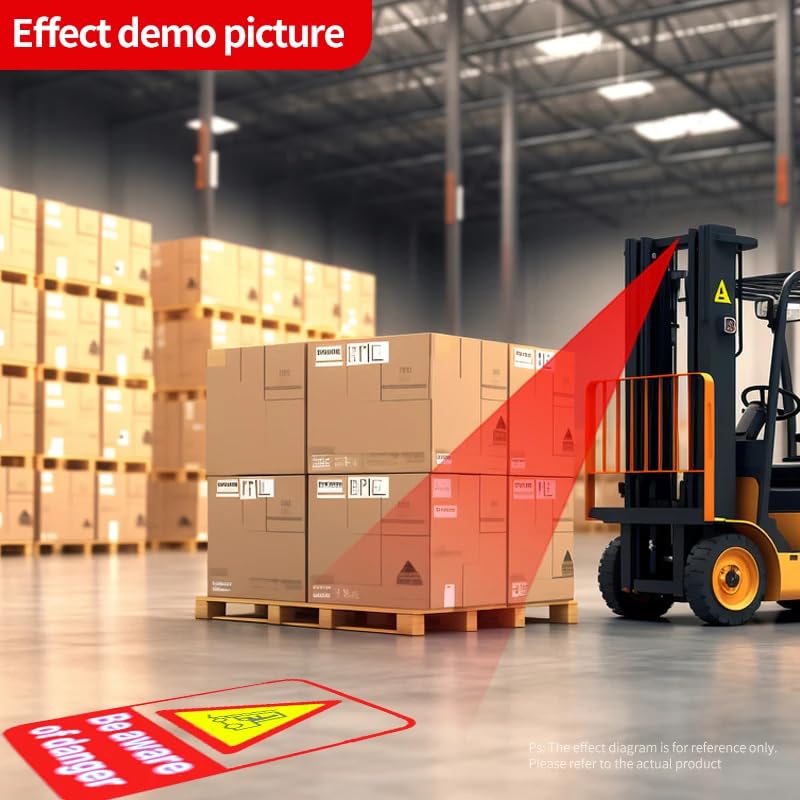 LED Spotlight Projection Light - Forklift Warning Light for Warehouse Safety | Indoor/Outdoor Work Indicator | Durable Safety Lights for Industrial, Construction & Logistics Use