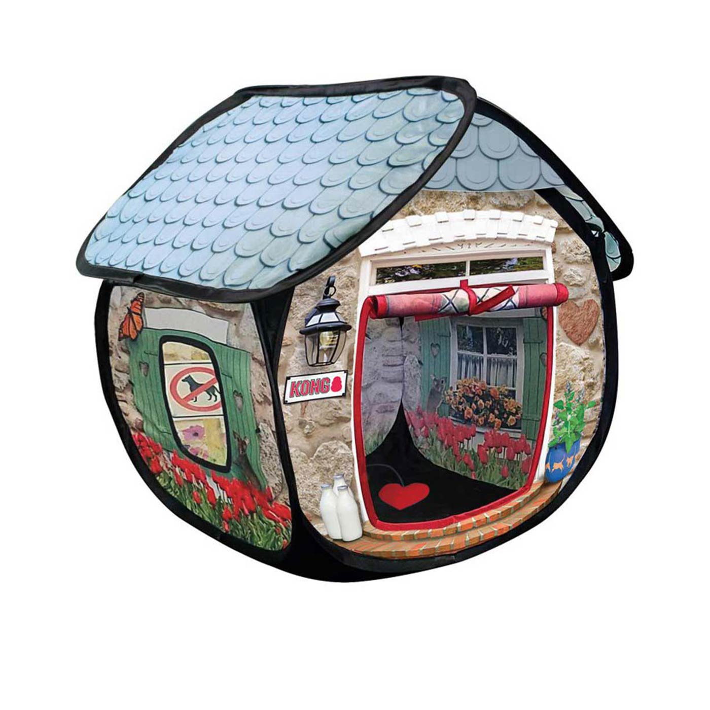 KONG Play Spaces Bungalow - Durable Dog House for Small to Medium Dogs | Indoor/Outdoor Pet Shelter with Chew-Resistant Design | Perfect for Backyard, Patio & Kennel Use