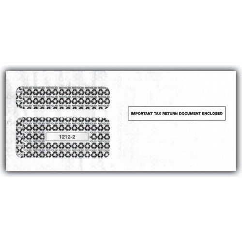 1099 Double Window Self Seal Envelopes for Tax Documents - Perfect for Mailing W2, 1099 Forms & Business Correspondence