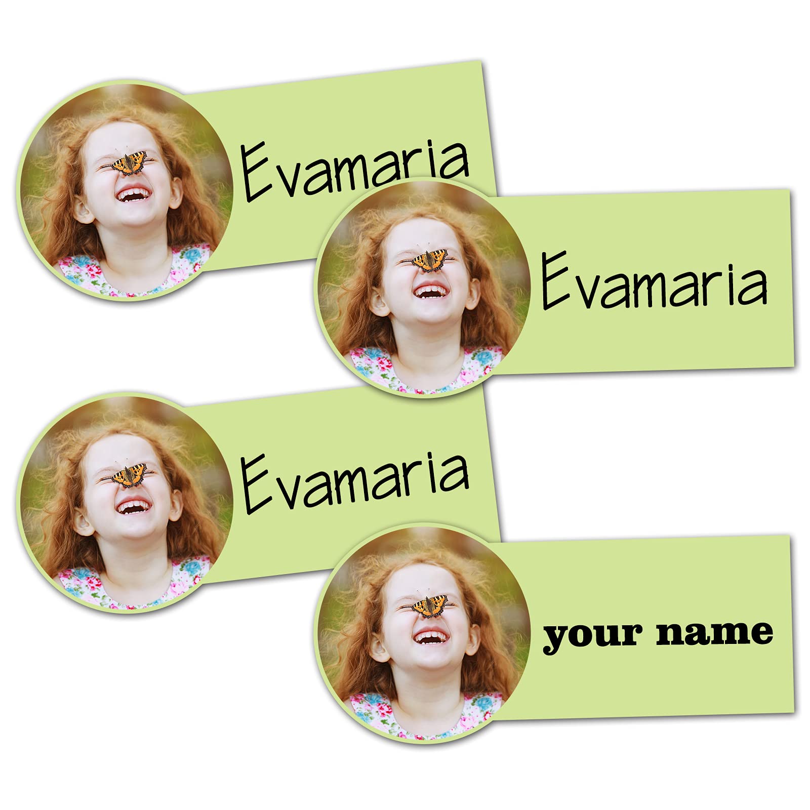 46 Pcs Personalized Waterproof Name Stickers for Kids School Supplies - Photo Labels for Books & Lunchboxes