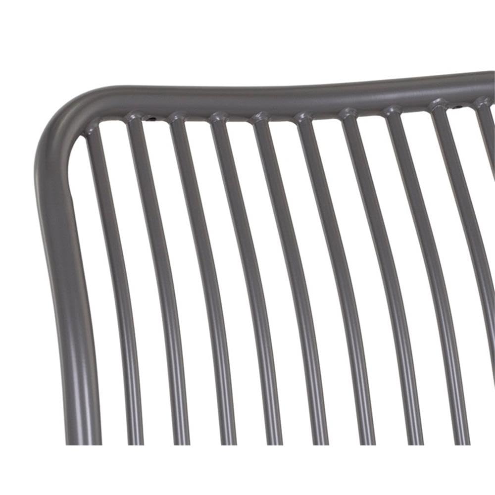 Dark Grey Cypress Outdoor Dining Chairs (Set of 2) - Weather-Resistant Patio Furniture for Backyard, Garden & Poolside Dining