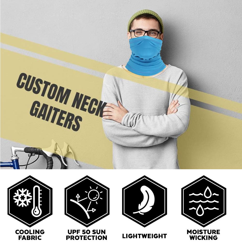Breathable Cooling Neck Gaiter Face Mask - UPF 50+ Sun Protection, Moisture Wicking & UV Protection for Men Women - Perfect for Fishing, Cycling, Hiking, Running, Motorcycling & Outdoor Sports