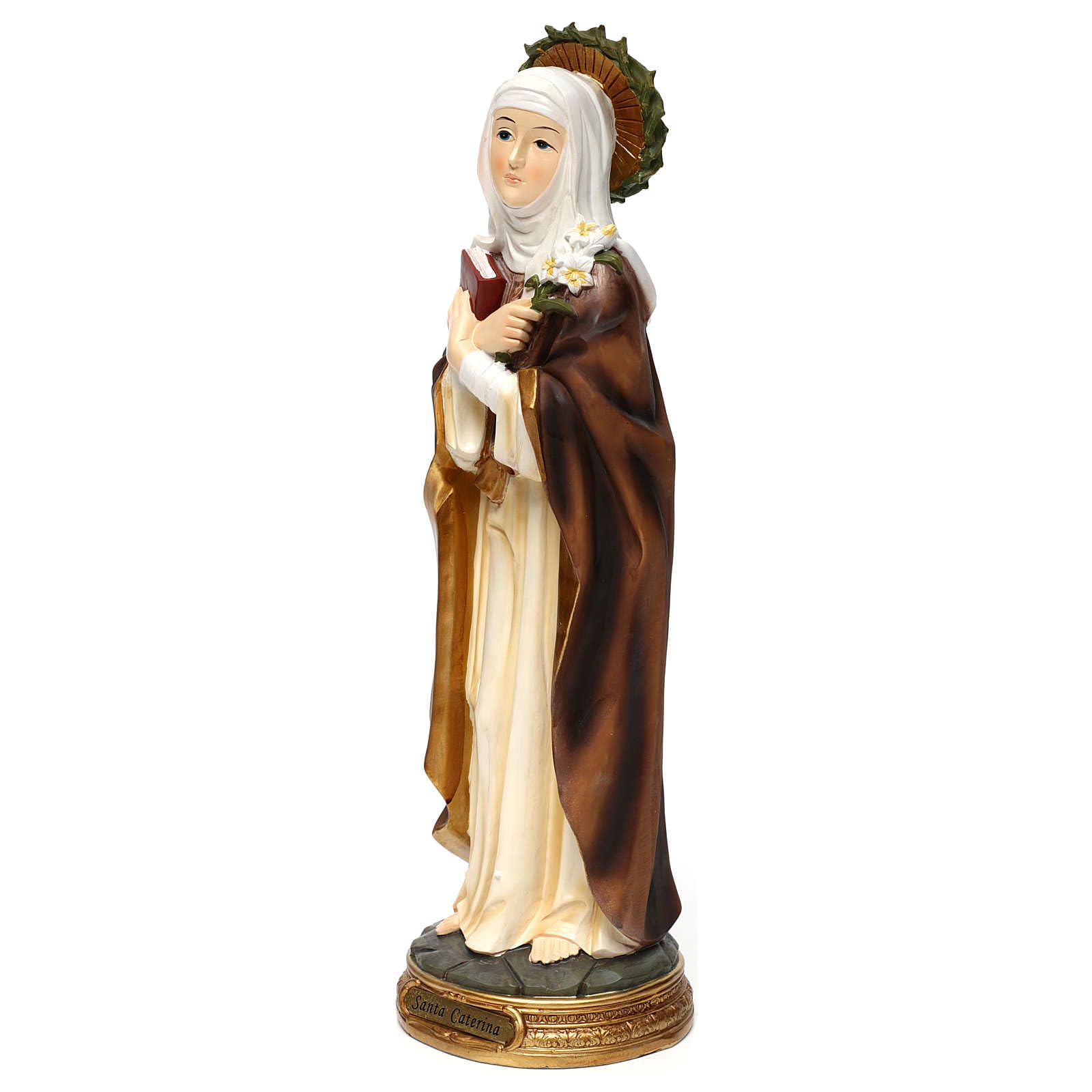 St. Catherine of Siena Resin Statue - 16 Inch Catholic Saint Figurine for Home Altar & Church Decor | Religious Gift for Confirmation & Baptism