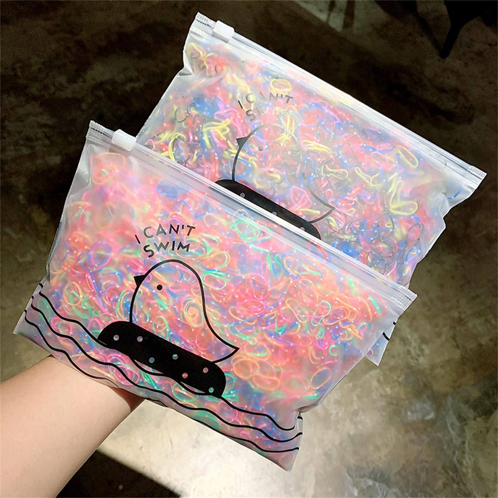 Colorful Elastic Hair Bands 1000pcs - Soft Hair Ties for Kids & Braids - Hair Accessories for Daily Styling