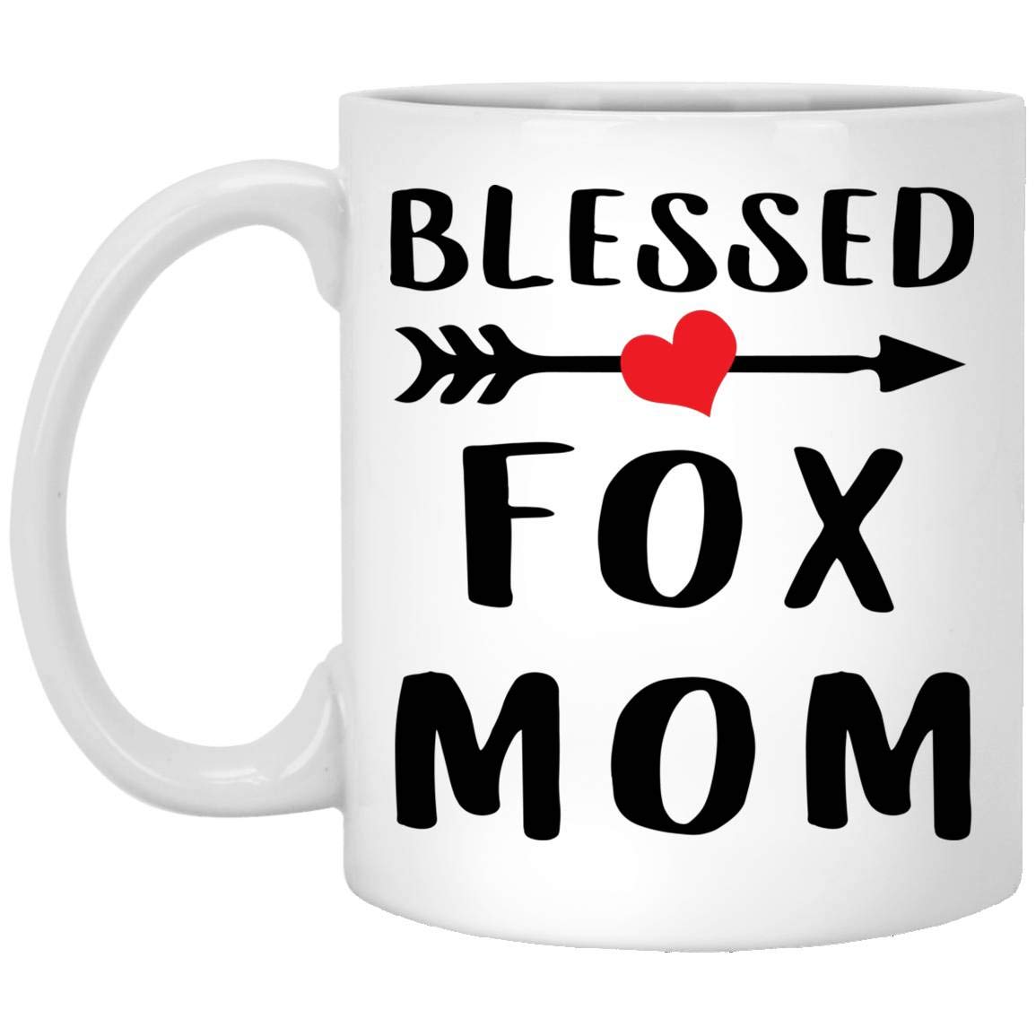 Blessed Fox Mom Coffee Mug - 11 Oz White Ceramic Cup - Funny & Inspirational Gift for Women, Christmas 2024 - Perfect for Coffee, Tea & Hot Chocolate at Home or Office
