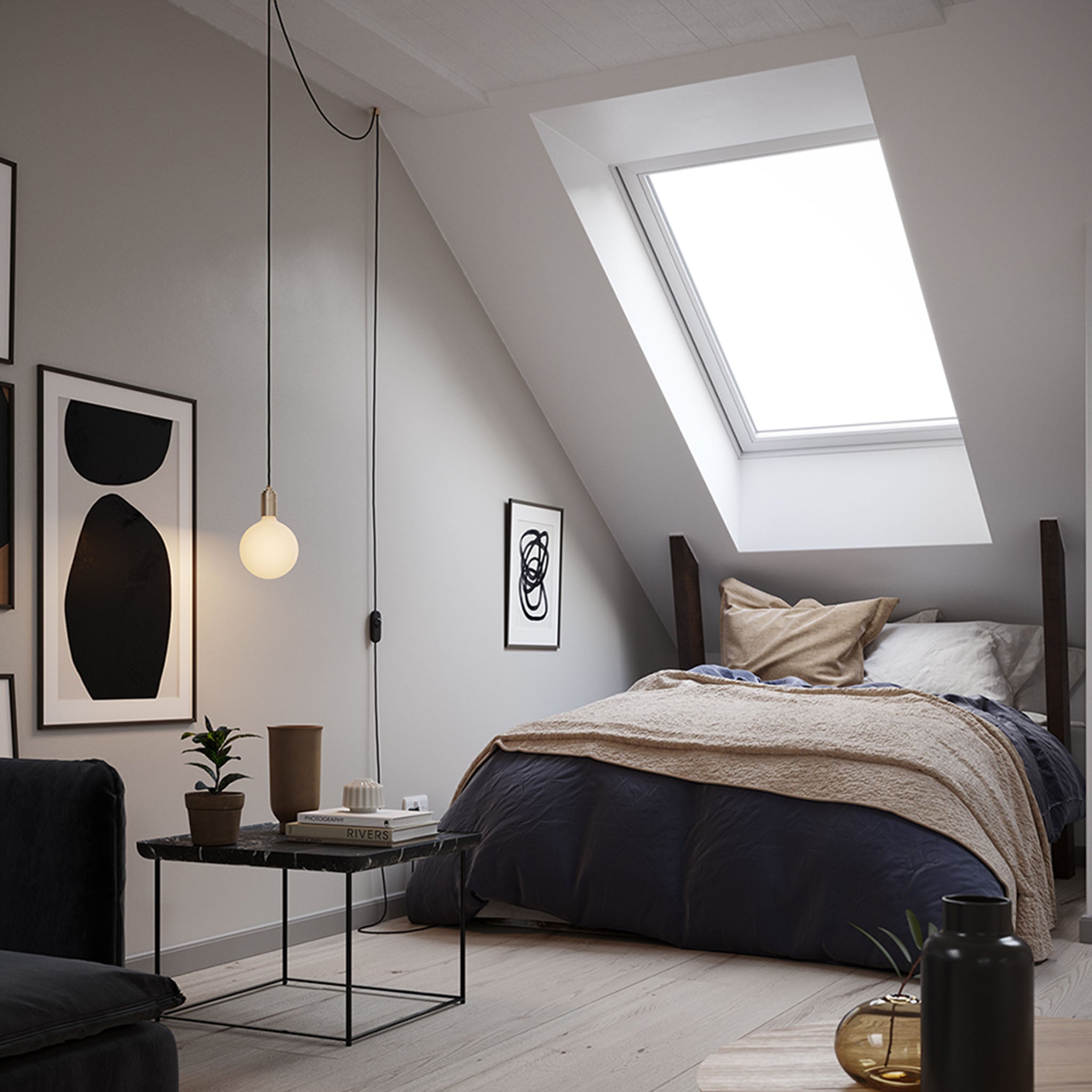 Sphere IV Plug In Pendant Light Fixture - Brass Wall Sconce with Plug-in Design for Bedroom, Living Room & Hallway Decor