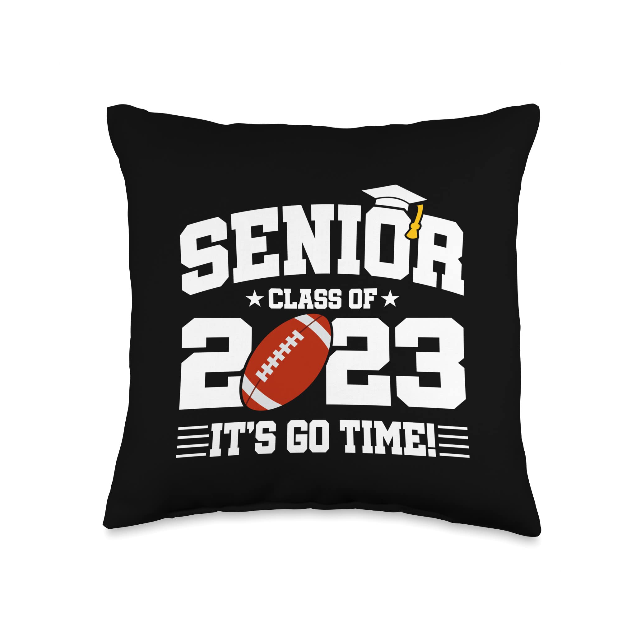 2023 Senior Class Graduation Gift - Custom Football Team Player Throw Pillow 16x16 Inch Multicolor - Perfect for Graduation Parties, Dorm Decor & Senior Night Gifts