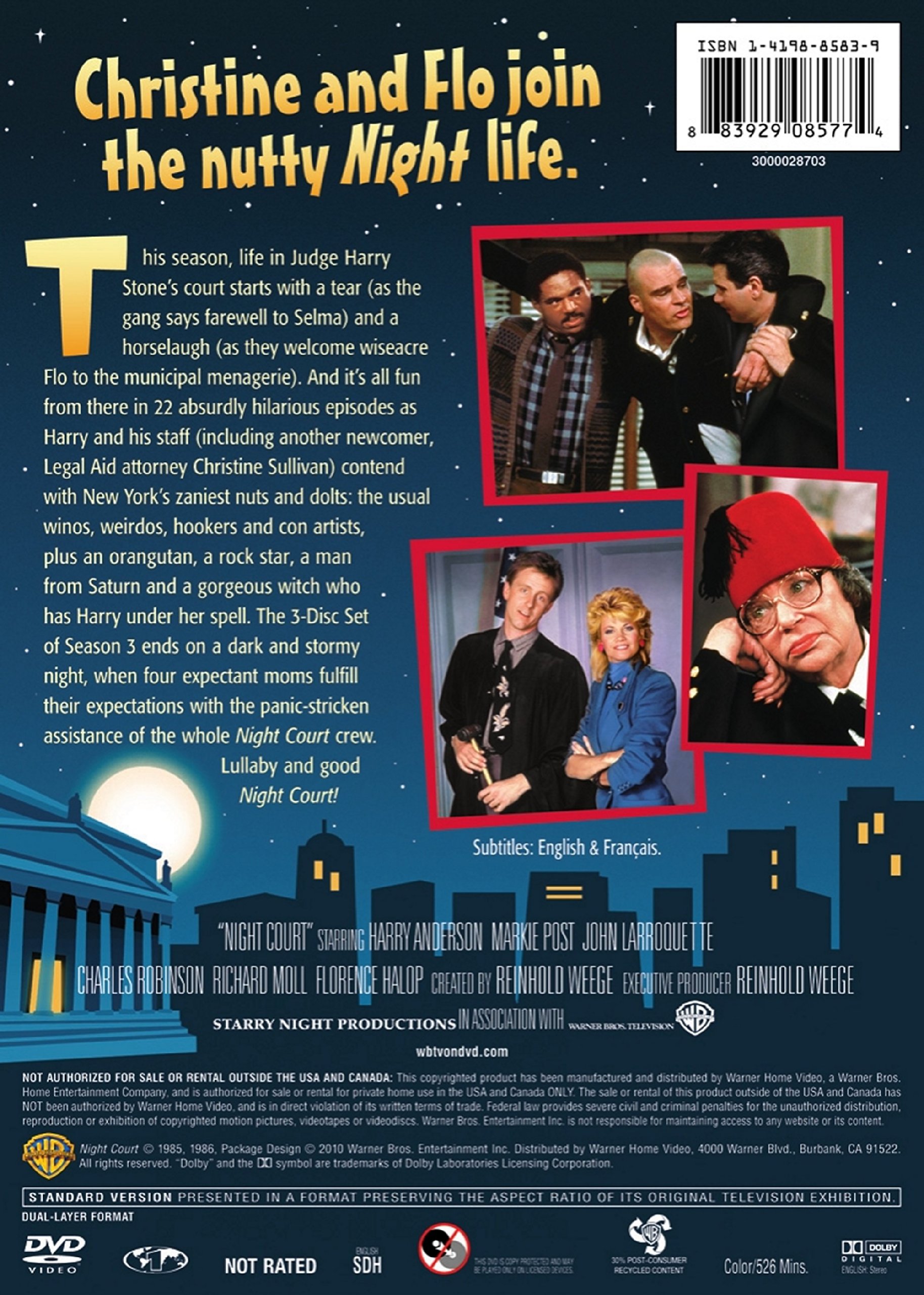 Night Court: Season 3 DVD | Complete Episodes | Legal Comedy TV Series | Perfect for Binge-Watching & Gift Giving