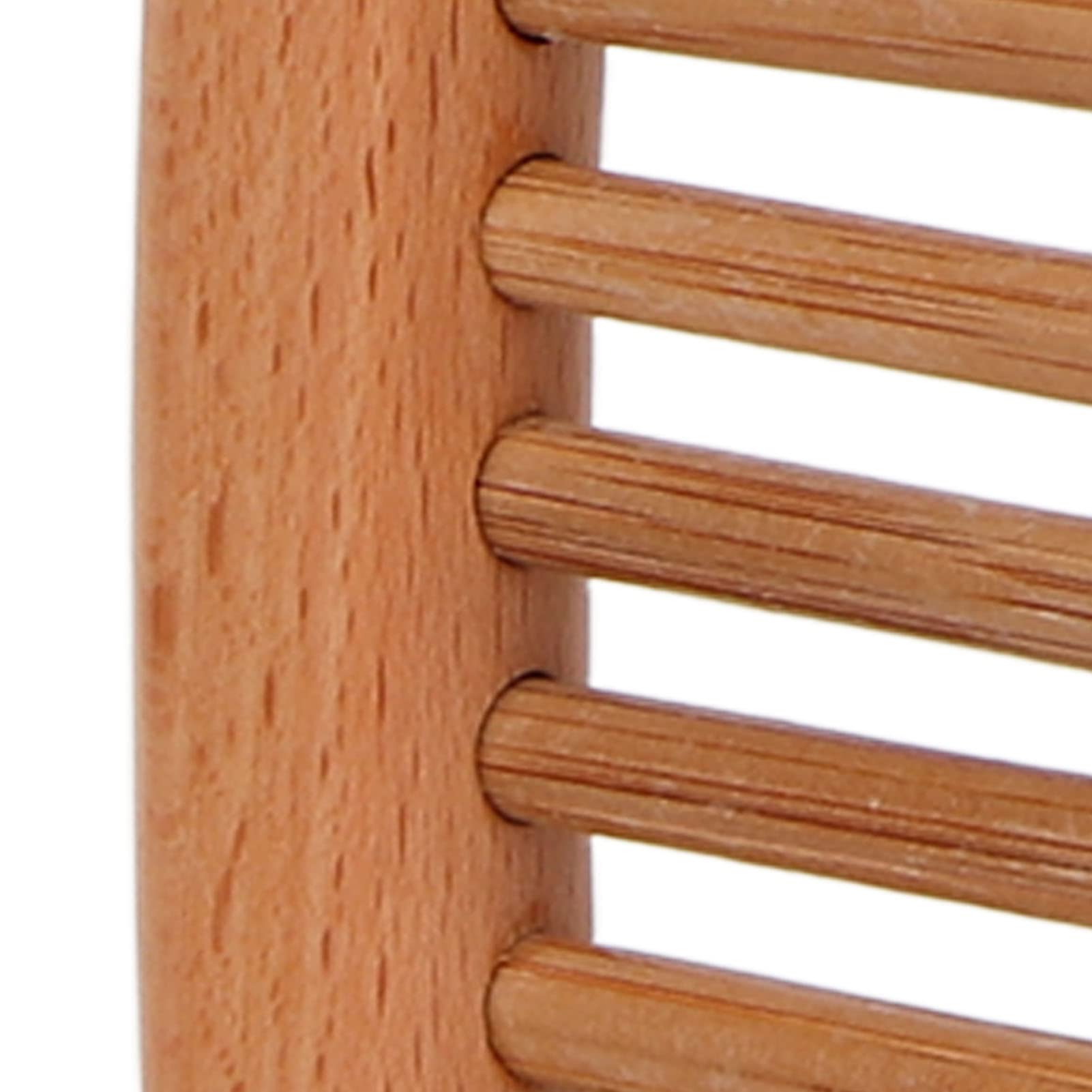Wide Tooth Curl Comb - 12 Teeth Beech & Bamboo Scalp Massage Hair Comb for Women & Men - Gentle Detangling for Curly, Thick & Natural Hair - Perfect for Daily Styling & Relaxing Scalp Care