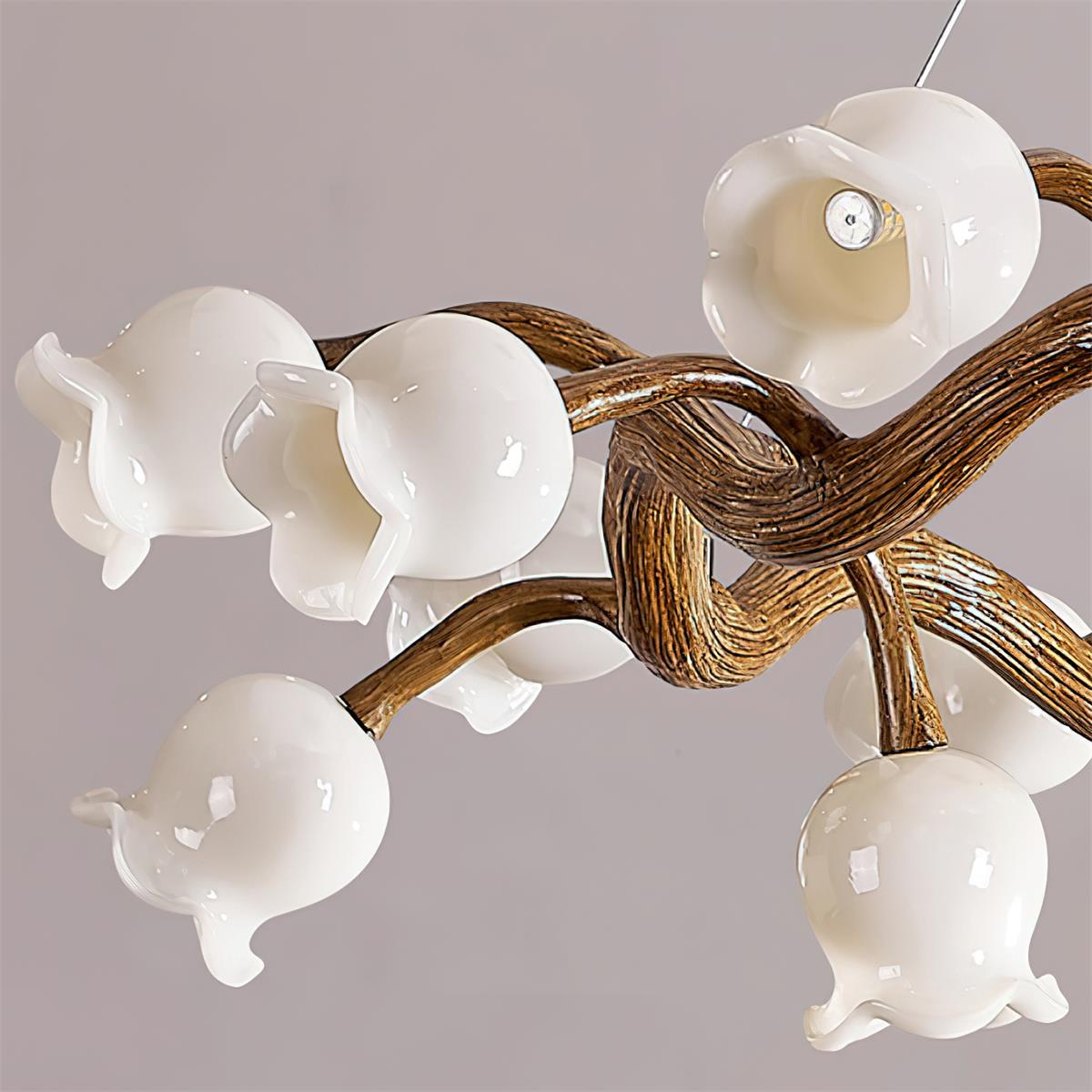 Valen Flowers Chandelier - Elegant Floral Crystal Ceiling Light Fixture for Dining Room, Bedroom & Living Room Decor
