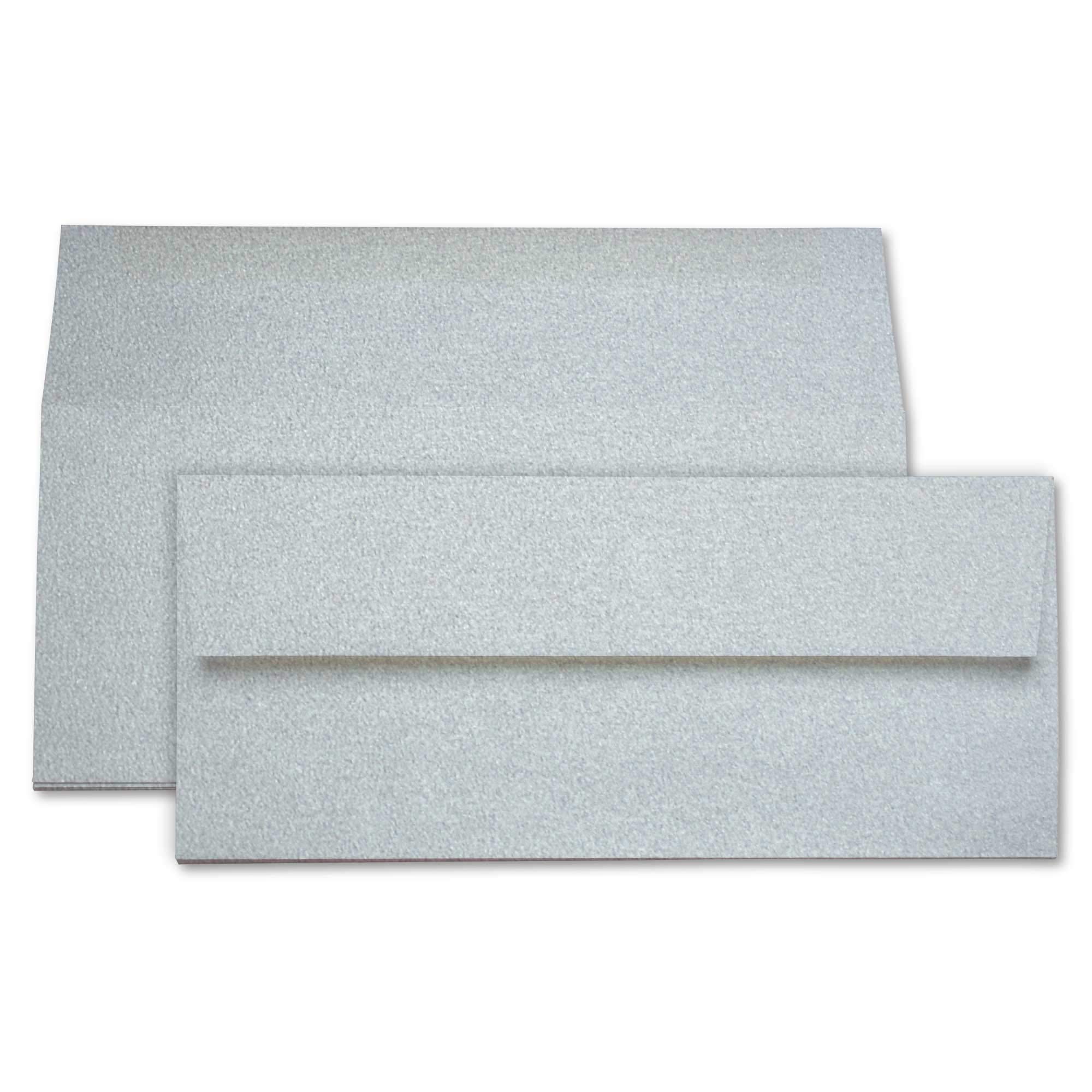 Premium Silver Metallic Envelopes #10 Size (4 1/8