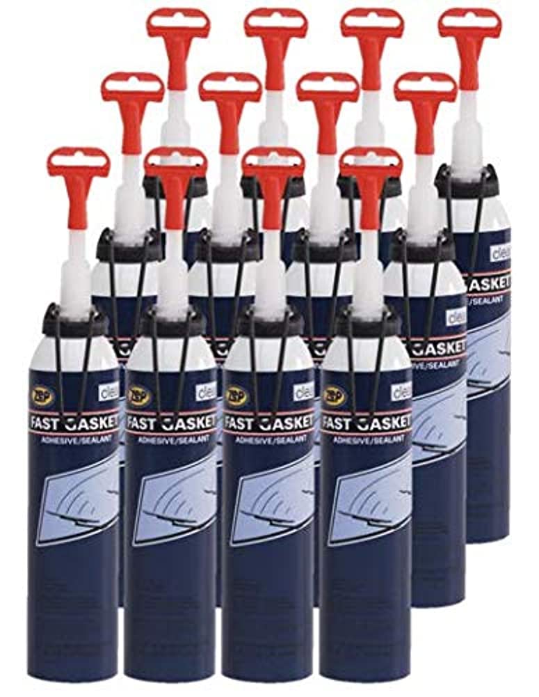 Zep Fast Gasket Clear - 7 oz (Case of 12) - Clear Silicone Rubber Bonding & Sealing Compound for Automotive, Plumbing & DIY Repairs - High Temperature Resistant Adhesive Sealant