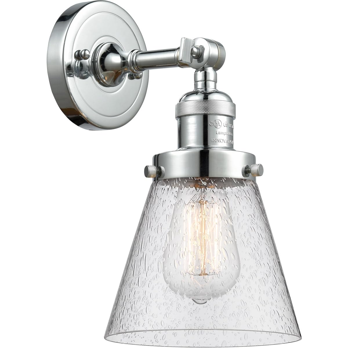 Innovations 201F-PC-G64-LED Modern LED Semi-Flush Mount Ceiling Light Fixture - 16 Inch Polished Chrome Finish - Perfect for Bedroom, Living Room, Kitchen & Hallway Lighting