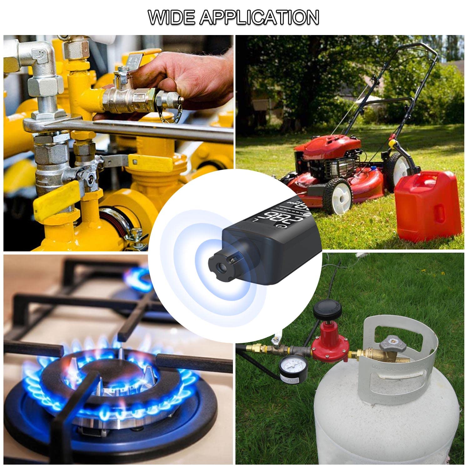 X4A Portable Natural Gas Leak Detector with Audible & Visual Alarm - 2-in-1 Handheld Gas Sniffer for Methane, Propane & Combustible Gas Detection - Built-in Temperature & Humidity Sensor - Ideal for Home Safety, HVAC Inspection & Industrial Use