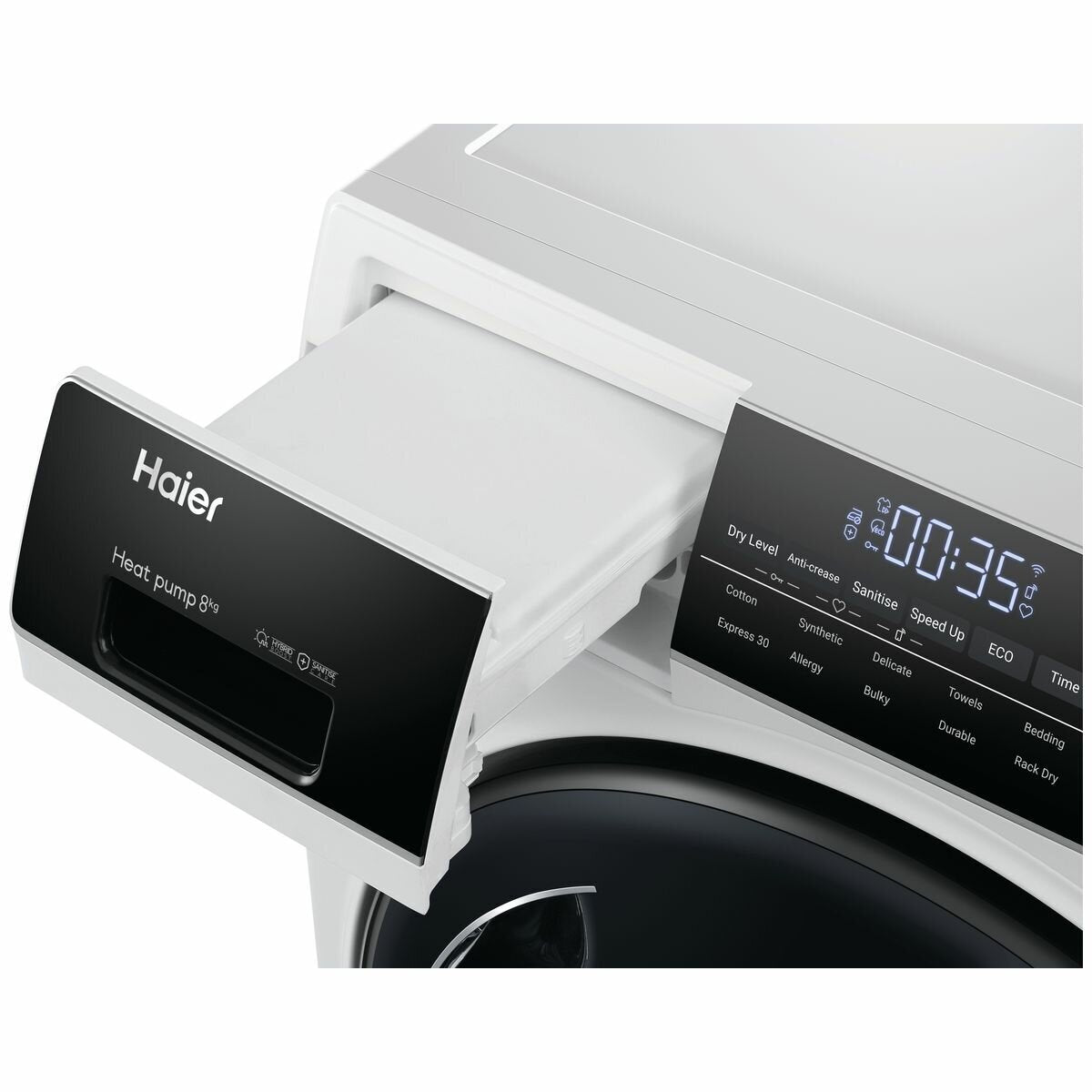 Haier 500 Series 8kg Heat Pump Dryer HDHP80AN1 - Energy Efficient, Quiet Operation for Home Laundry & Small Spaces