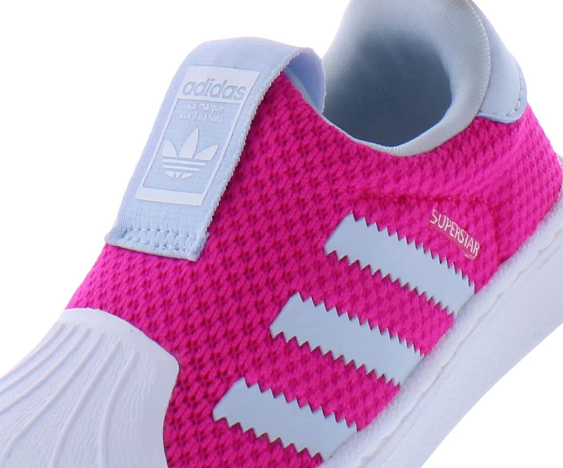 Adidas Superstar 360 Baby Girls Sneakers - Size 6 Pink & Grey | Comfortable Casual Shoes for Toddlers - Perfect for Playtime, Preschool & Everyday Wear