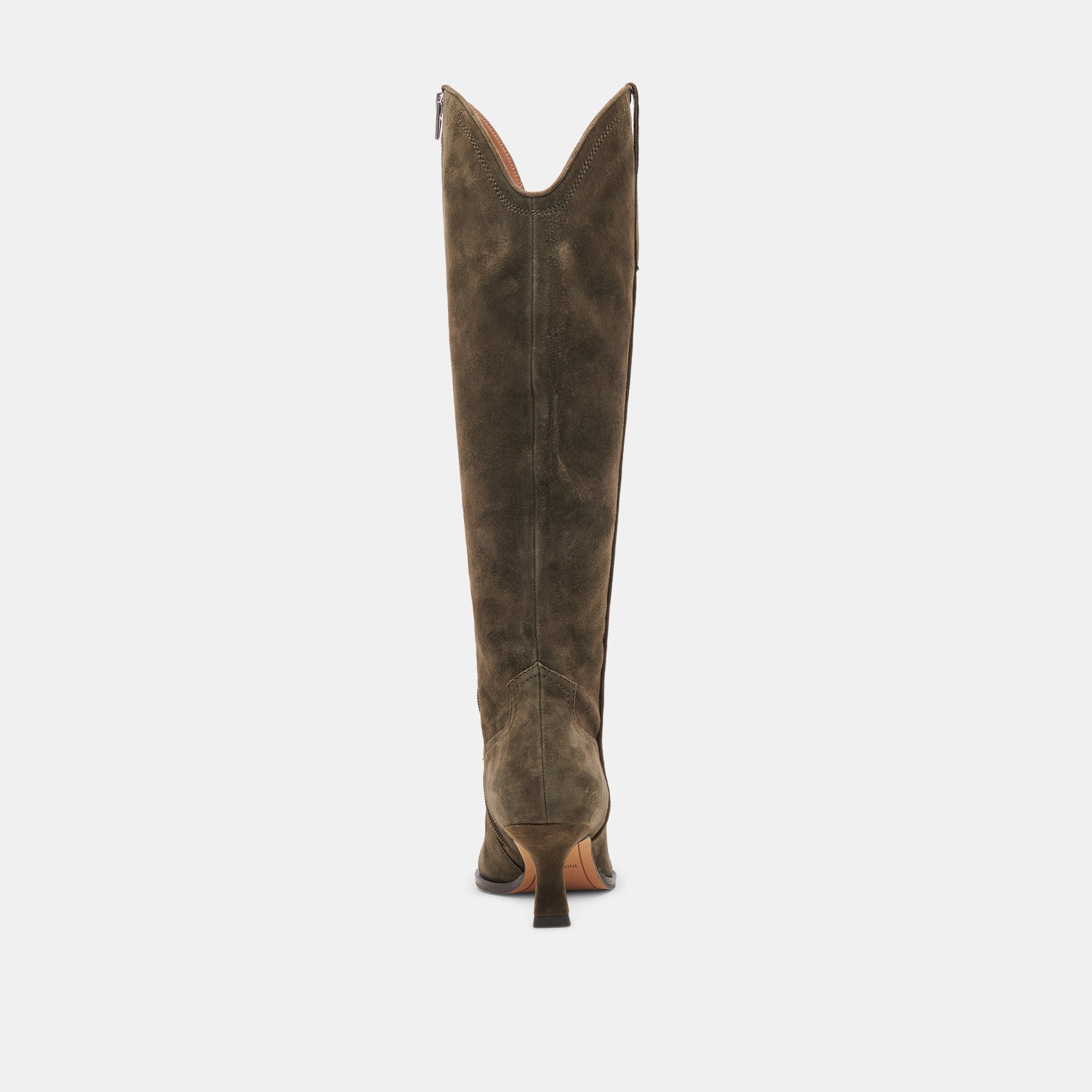Ariana Wide Calf Boots in Army Suede - Comfortable & Stylish Boots for Women, Perfect for Fall & Winter Outfits, Office Wear & Casual Occasions