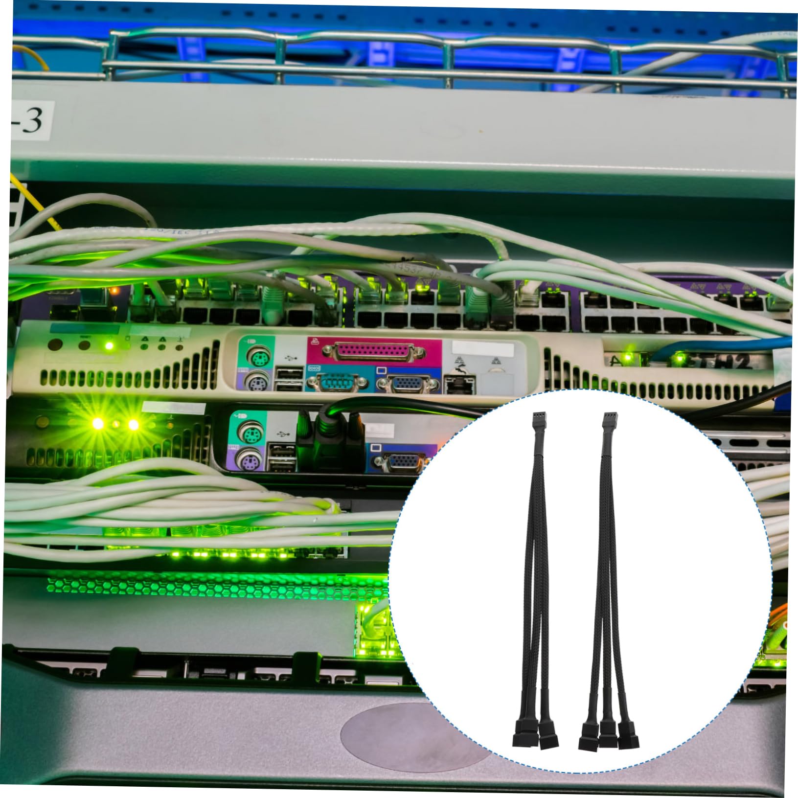 Jojofuny 3-Way PWM Fan Splitter - Cooling Fan Extension for PC Builds