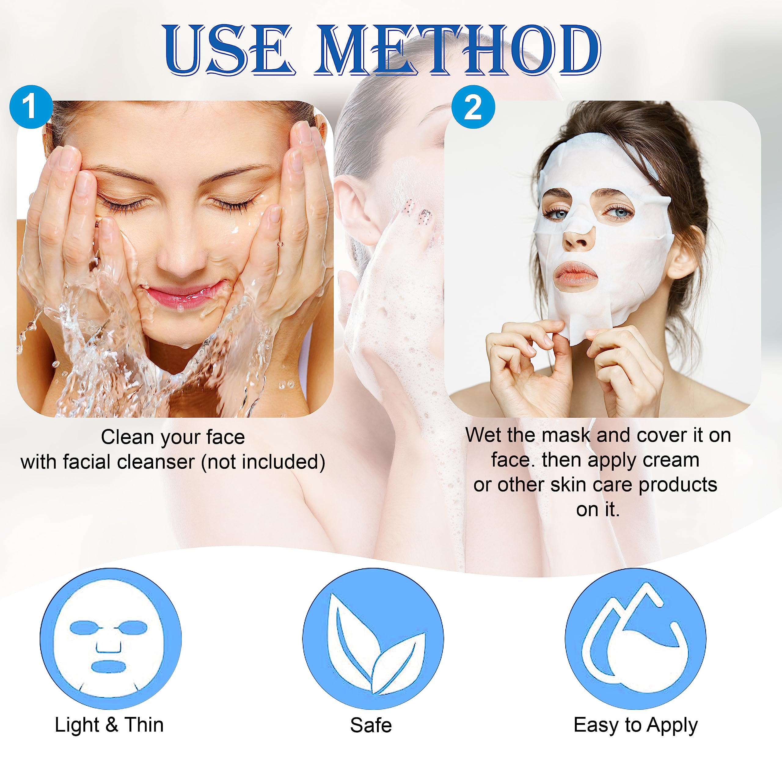 FEMISTA Disposable Non-Woven Facial Tissues for Skincare - 100 Count Premium Soft Makeup Remover Wipes for Cleansing, Moisturizing, Brightening & Tightening Skin | Ideal for Daily Face Care, Spa Treatments & Travel Essentials