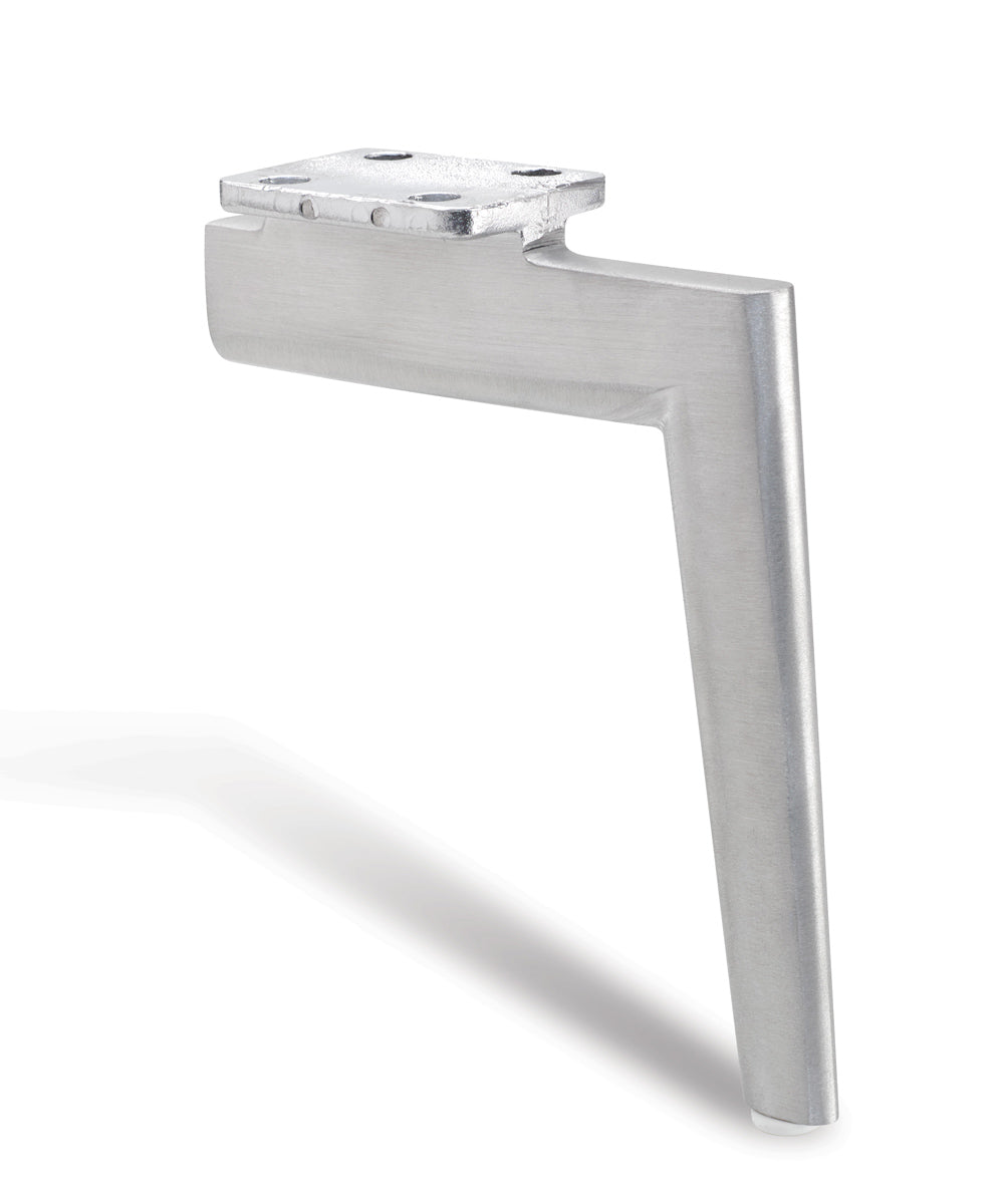 19cm Tall Zenith Ottoman Legs - Brushed Matte Finish for Living Room, Bedroom & Home Decor