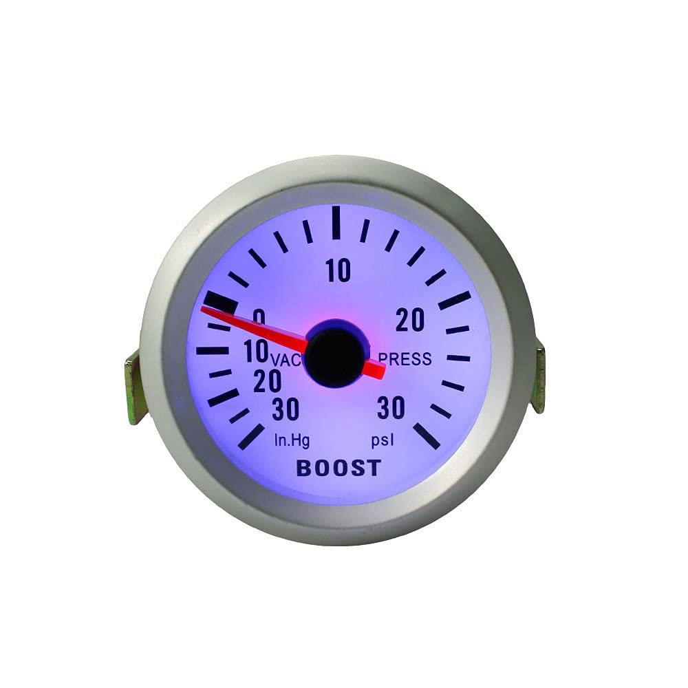 52mm LED Turbo Boost Gauge Meter - 30 PSI & Vacuum Pressure (30in.Hg) - 2