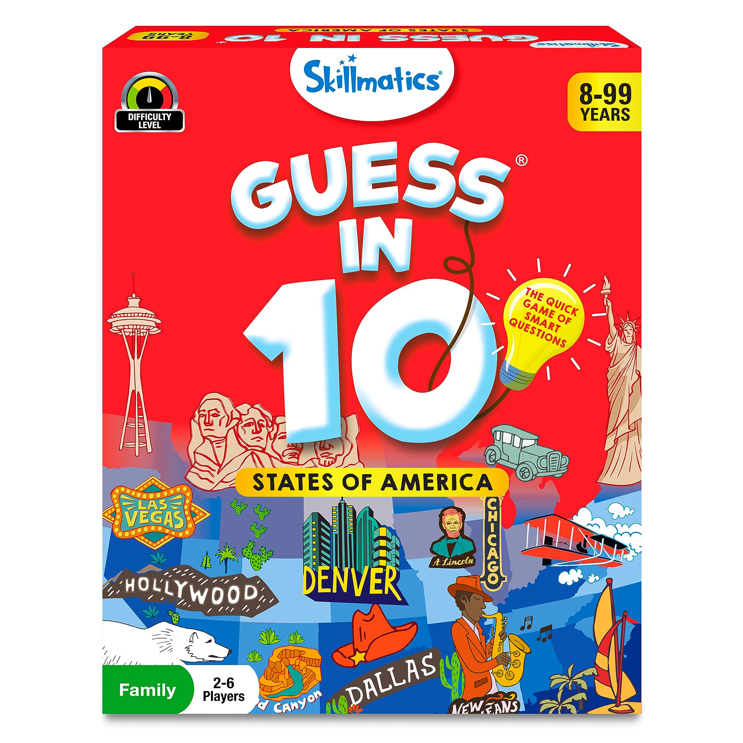 Skillmatics Train of Thought & Guess in 10 USA States Educational Board Game Bundle - Fun Family Games for Kids, Teens & Adults Ages 6+ - Perfect Birthday Gift for Boys & Girls - Great for Road Trips, Family Game Nights & Classroom Learning Activities