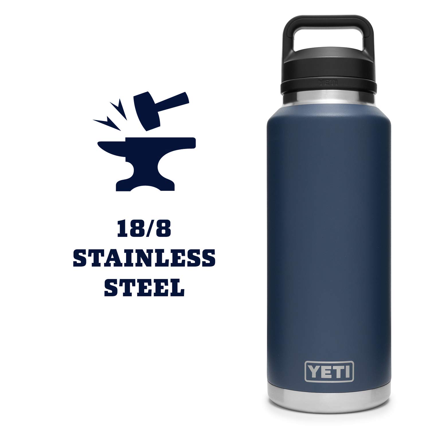 YETI Rambler 46 oz Stainless Steel Vacuum Insulated Water Bottle with Leakproof Chug Cap - Perfect for Outdoor Adventures, Gym & Travel