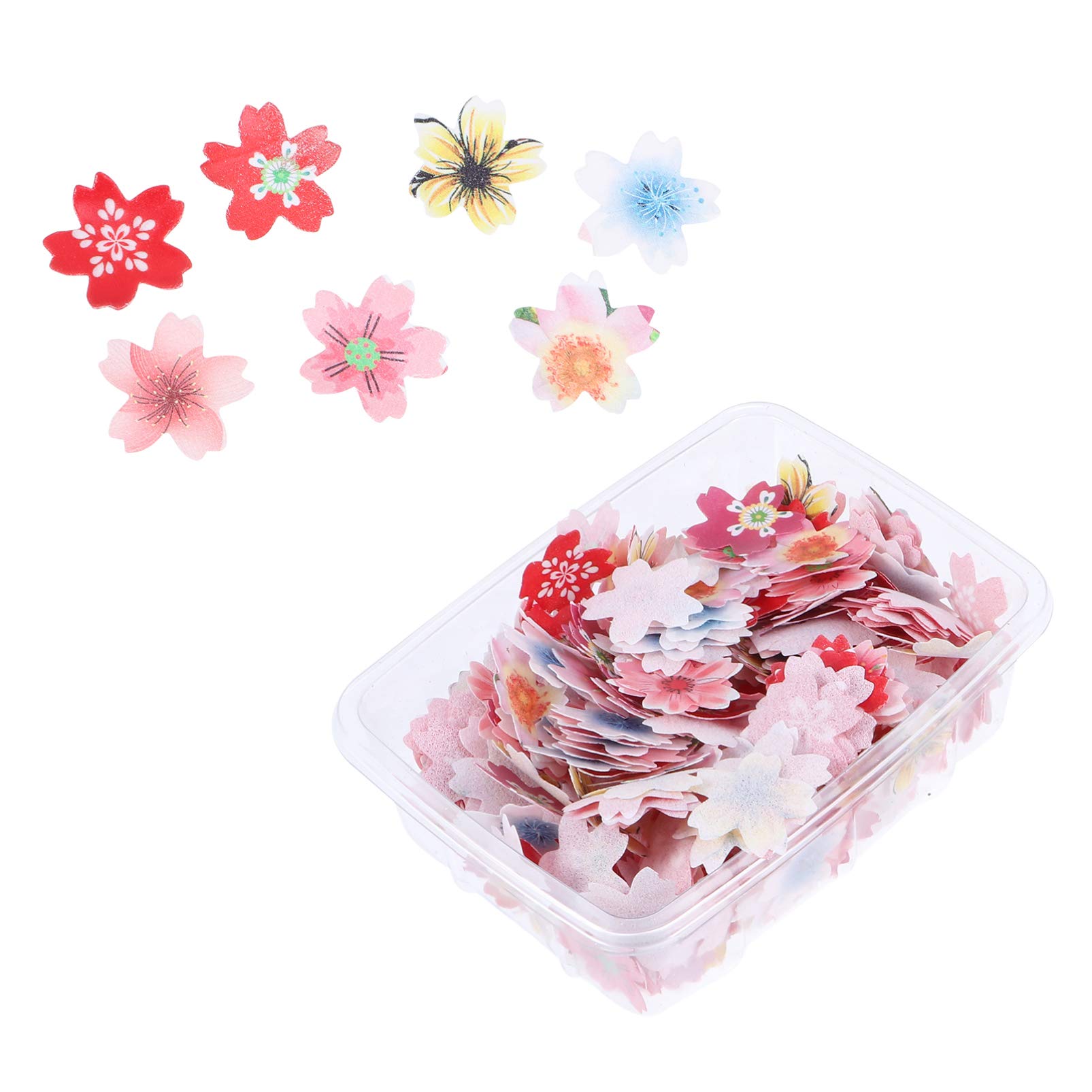 440Pcs Edible Flowers for Cake Decorating - Colorful Flower-Shaped Cupcake Toppers for Wedding, Birthday & Party (Mixed Colors) | Perfect for Baking, Dessert Garnish & Special Occasion Cakes