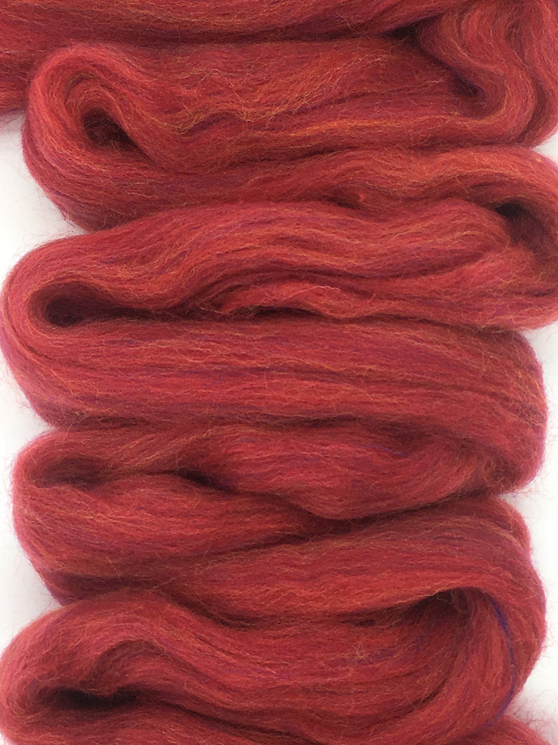 Premium Persian Red Wool Roving Fiber - 100% Australian Merino Wool for Spinning, Needle Felting & Wet Felting | Soft Craft Wool for DIY Yarn Making, Fiber Arts & Vibrant Craft Projects (4 lb) | Perfect for Handmade Scarves, Home Decor & Textile Art Creations