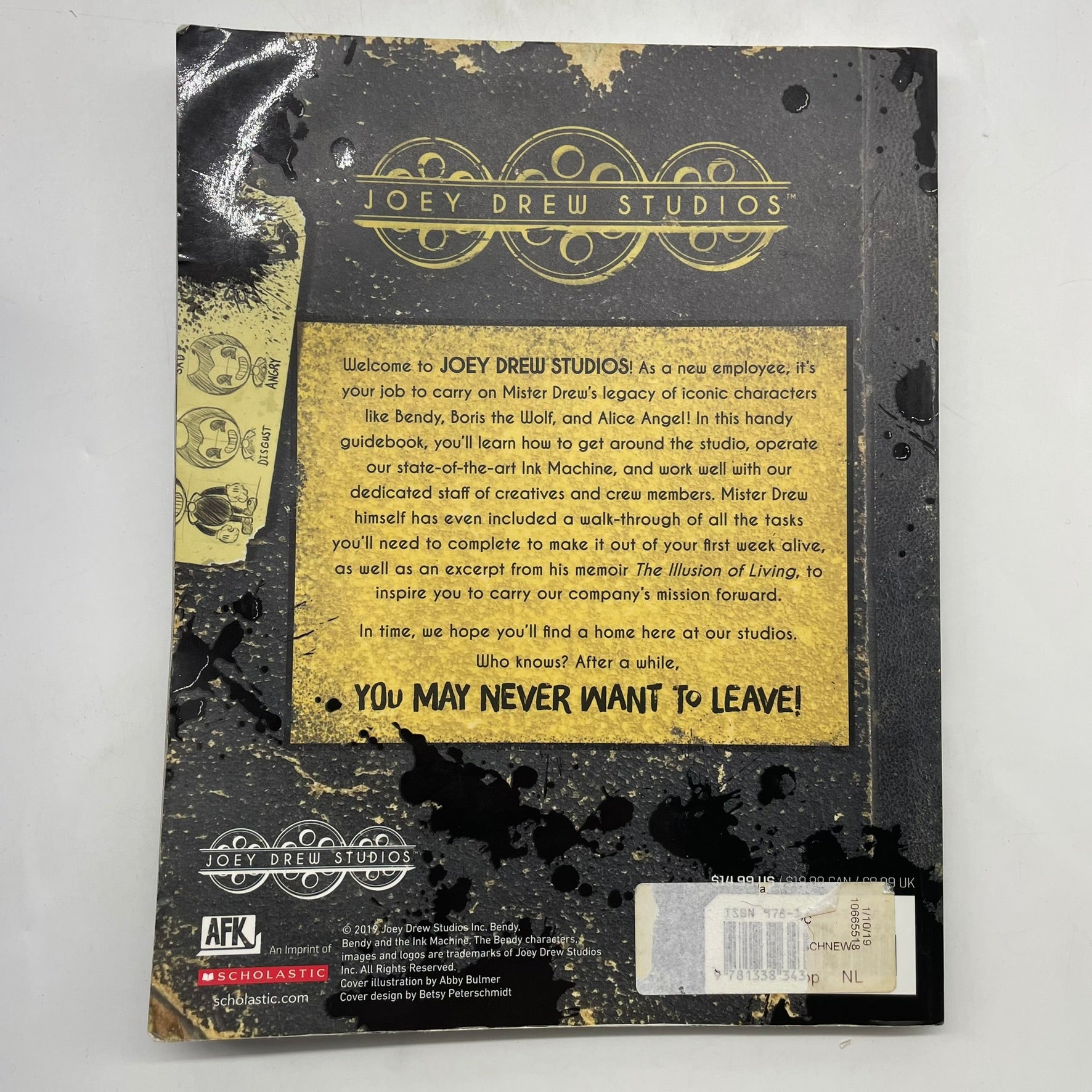 Bendy and The Ink Machine Employee Handbook by Joey Drew Studios - Paperback Book for Horror Game Fans & Collectors | Perfect for Cosplay, Gaming Events & Halloween Decor
