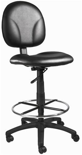Ergonomic Adjustable Fabric Drafting Stool with Footrest - Perfect for Architects, Artists & Tattoo Studios - Comfortable Seating for Long Work Sessions