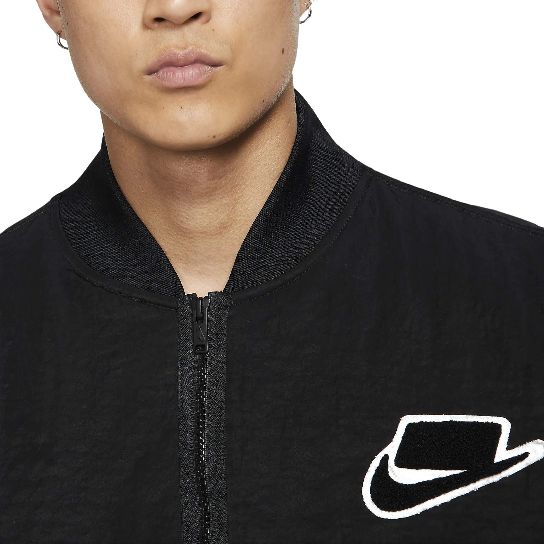 Nike Men's NSW NSP SYN Fill Bomber Jacket - Lightweight Warm Winter Coat, Windproof Puffer Jacket for Outdoor Sports, Travel & Casual Wear (BV4532-010)