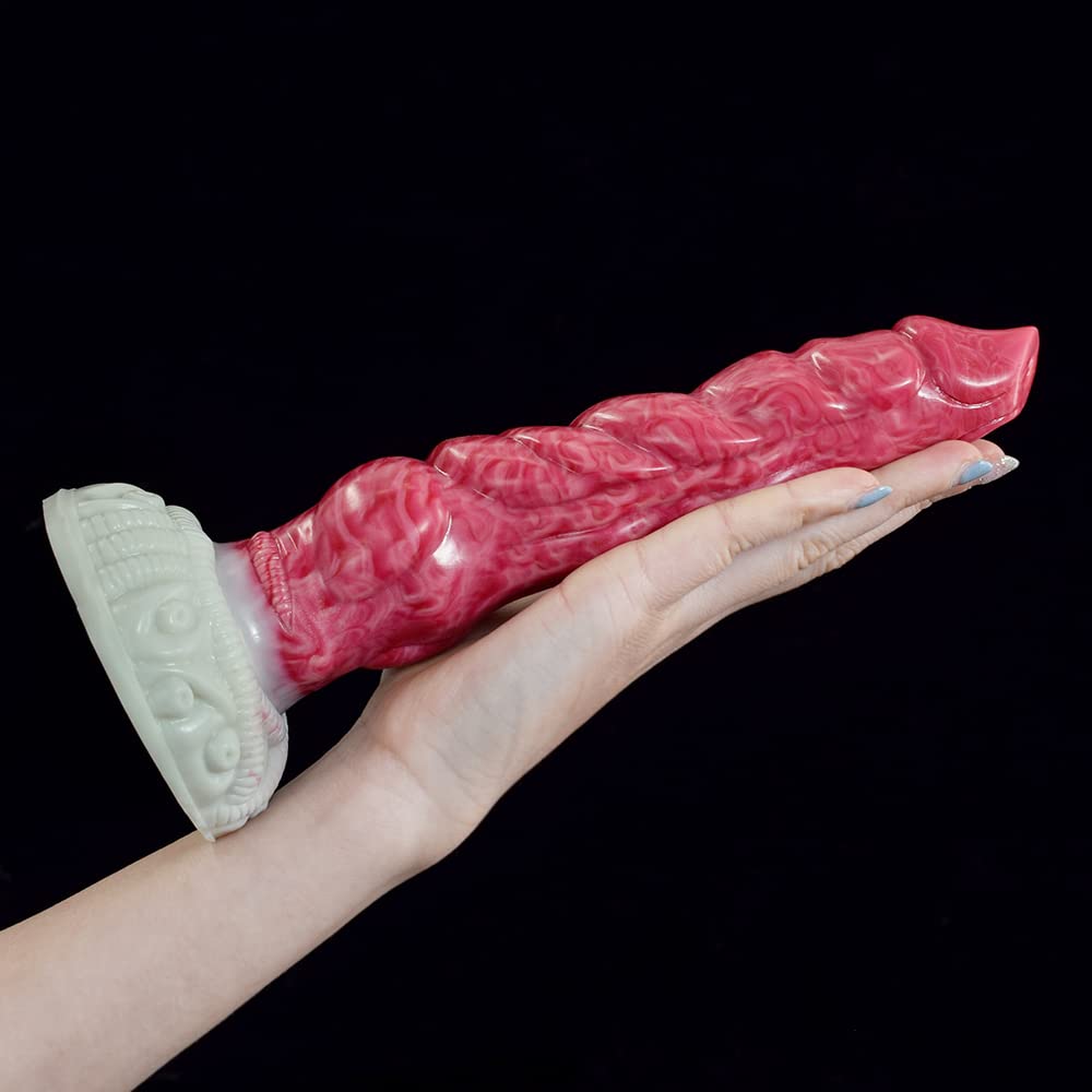 Premium Liquid Silicone Alien/Fido Dildo with Strong Suction Cup - Realistic Adult Sex Toy for Women & Men - Perfect for Solo Play, Couples Fun & BDSM Exploration